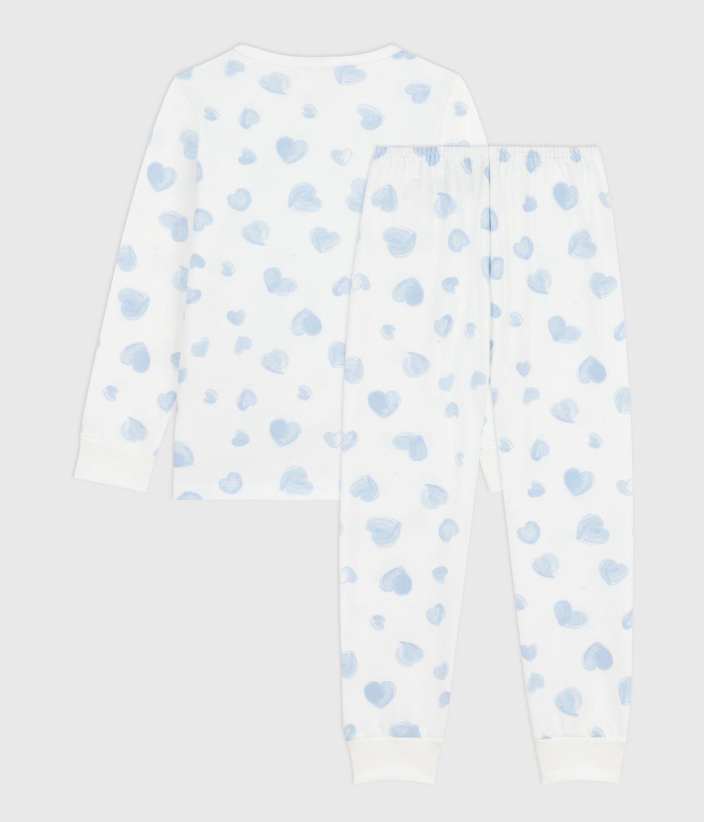 Pyjamas til børn med lyseblå hjerter