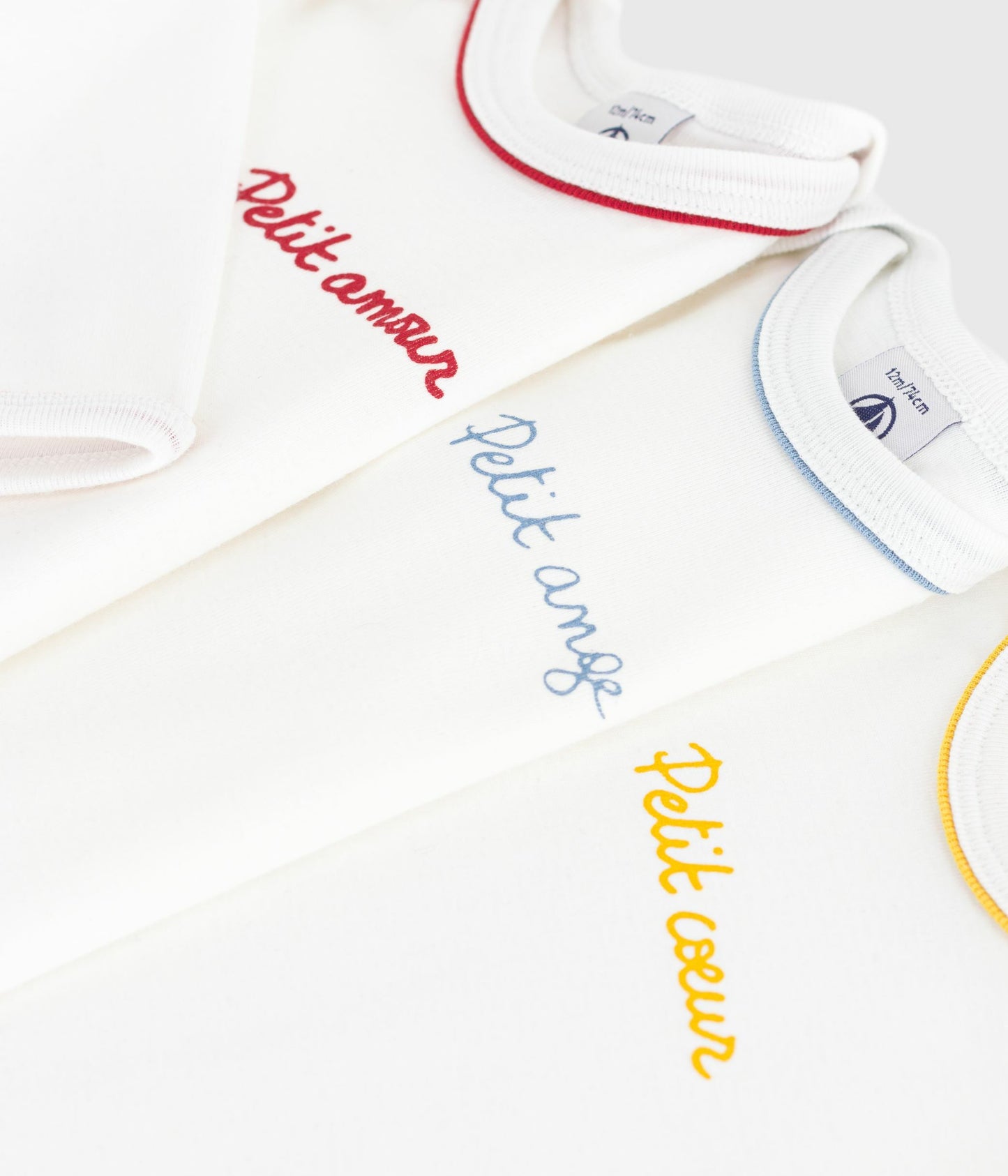 3-pak langærmede body - hvide med logo