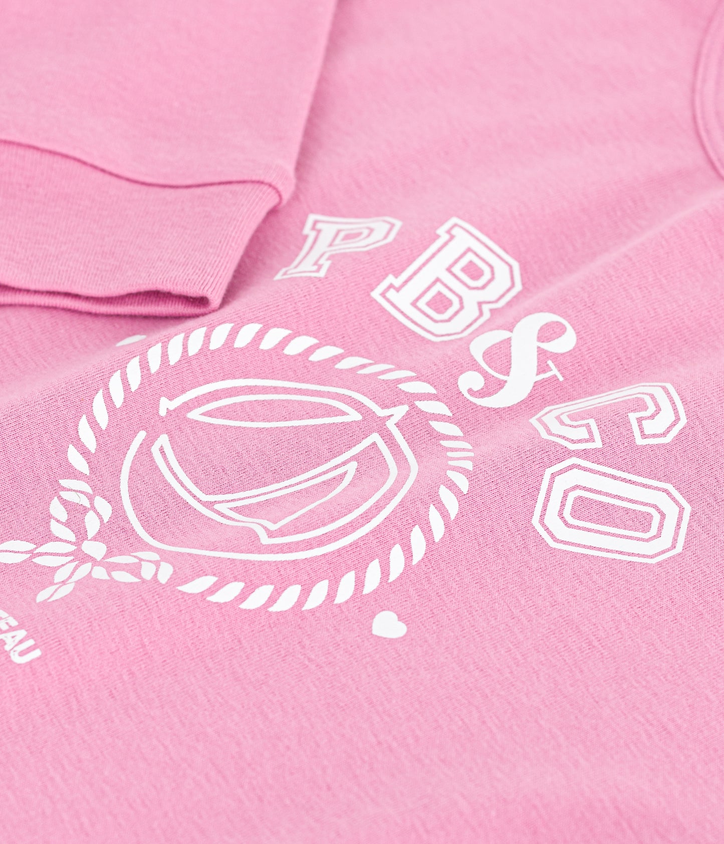 Lyserød sweatshirt med logo til piger