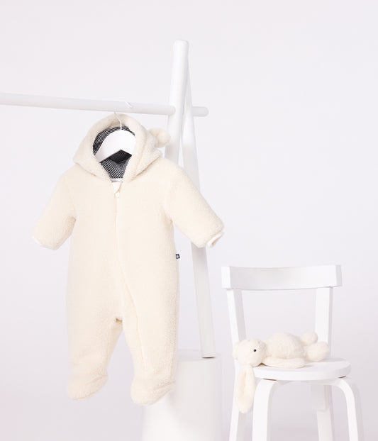 Køredragt til baby i teddyfleece