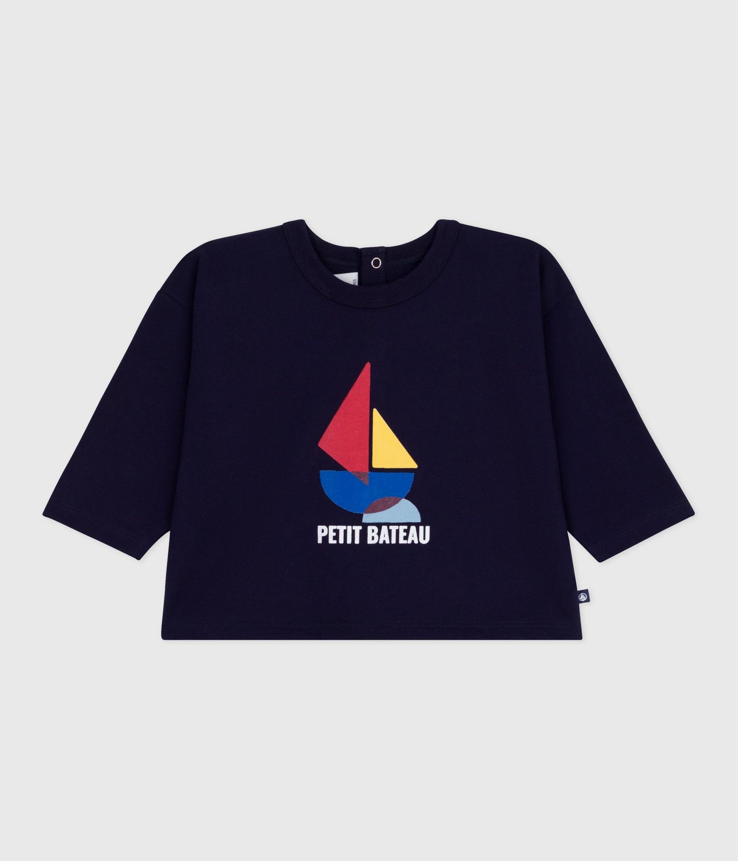 Sweatshirt til baby med multifarvet båd