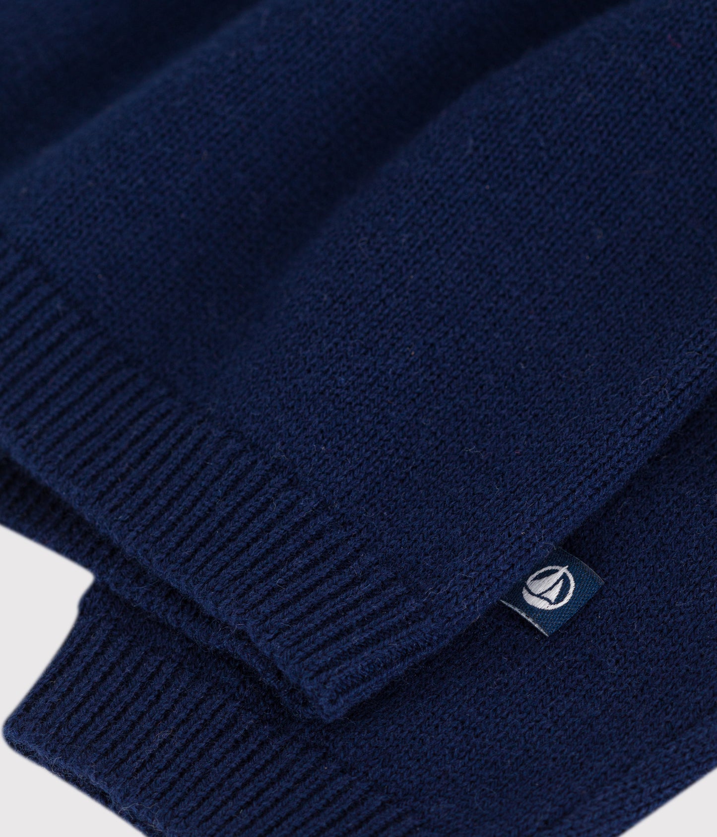 Uld og bomuldscardigan i mørkeblå til babyl