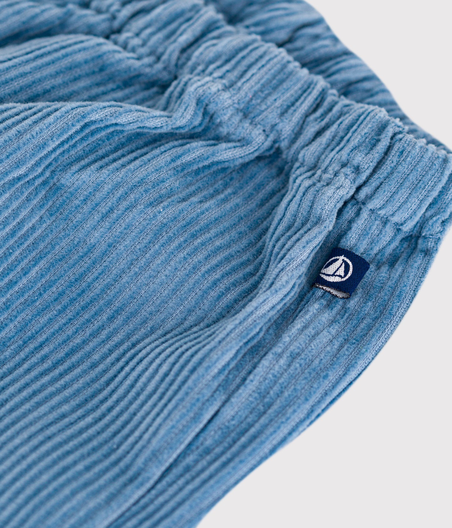 Fløjlsbukser til baby - støvet blå