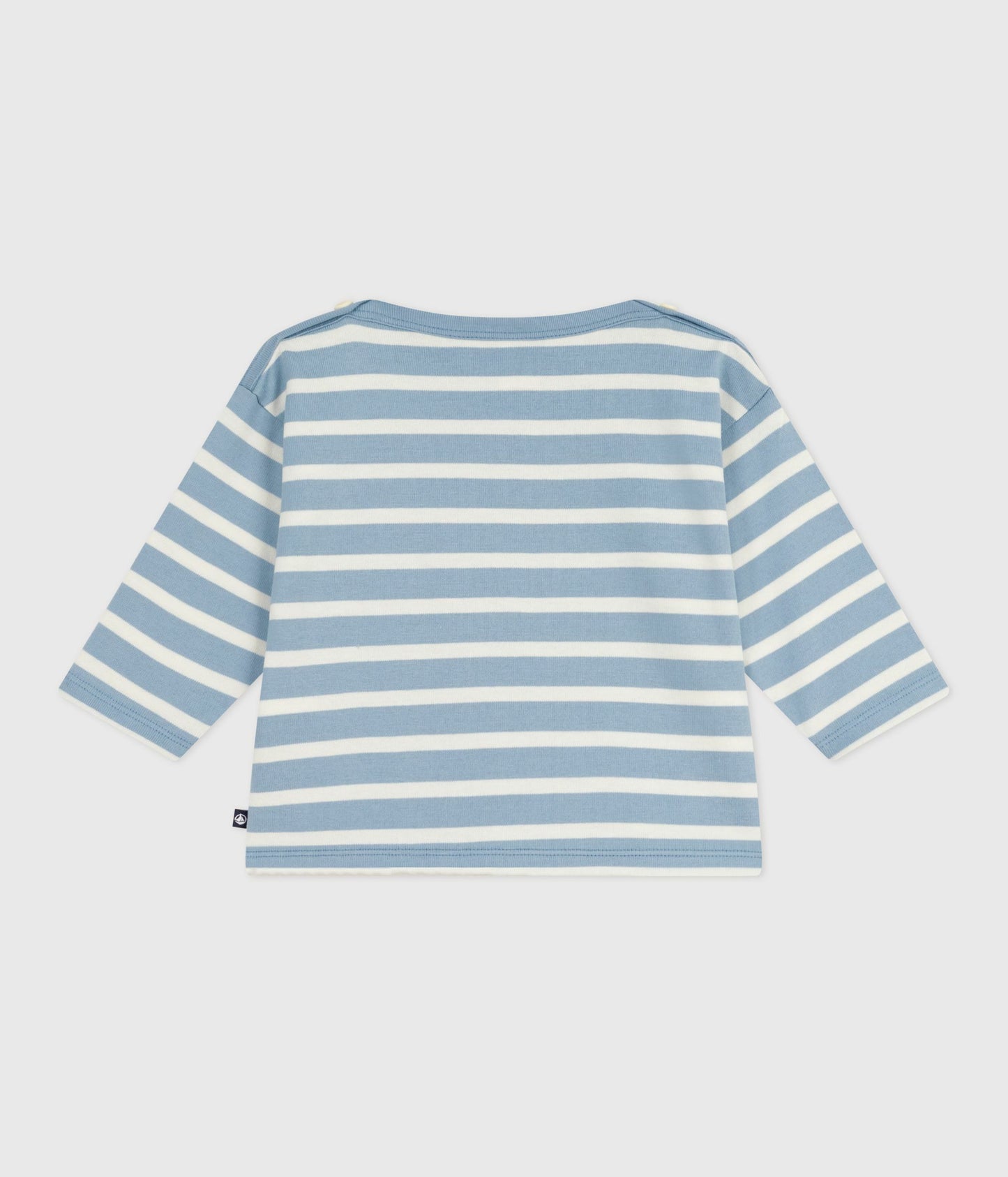Sweatshirt til baby med brede lyseblå striber