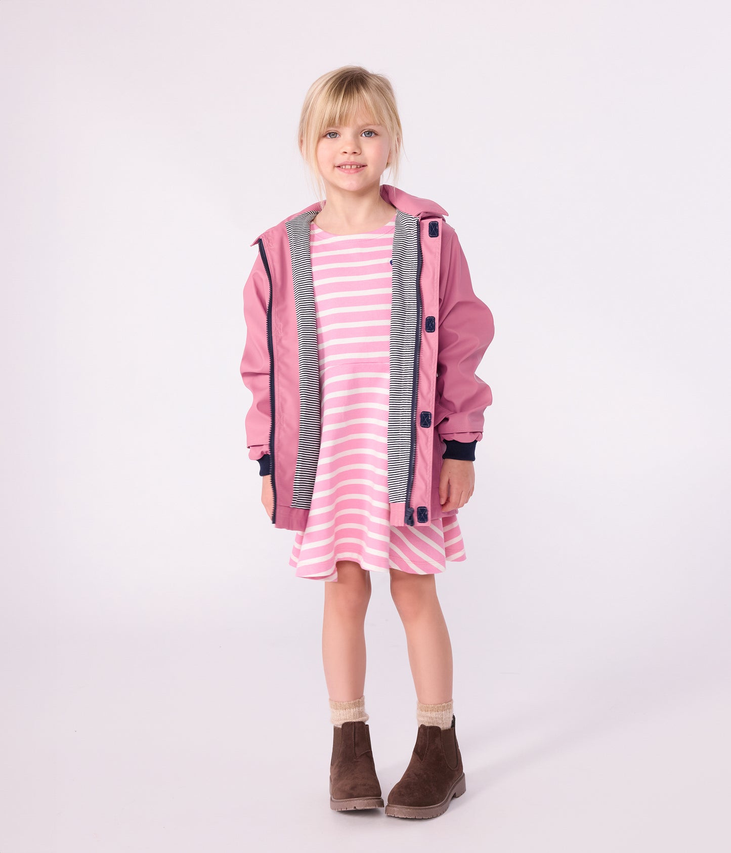 Regnjakke børn - pink