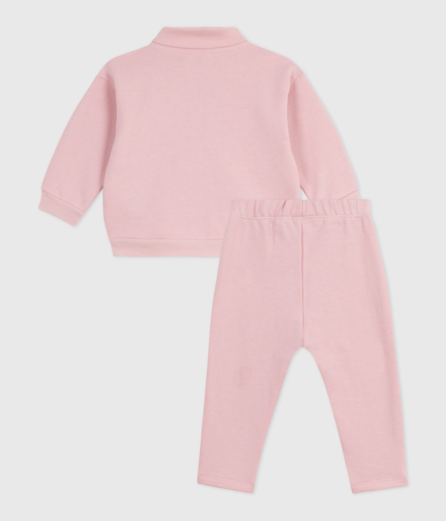 Sweatshirt sæt til baby i lyserød bomuld