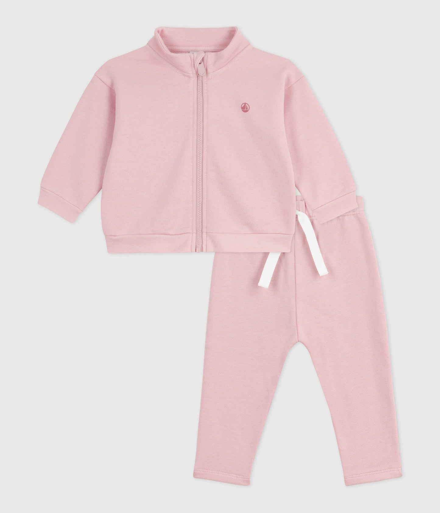 Sweatshirt sæt til baby i lyserød bomuld