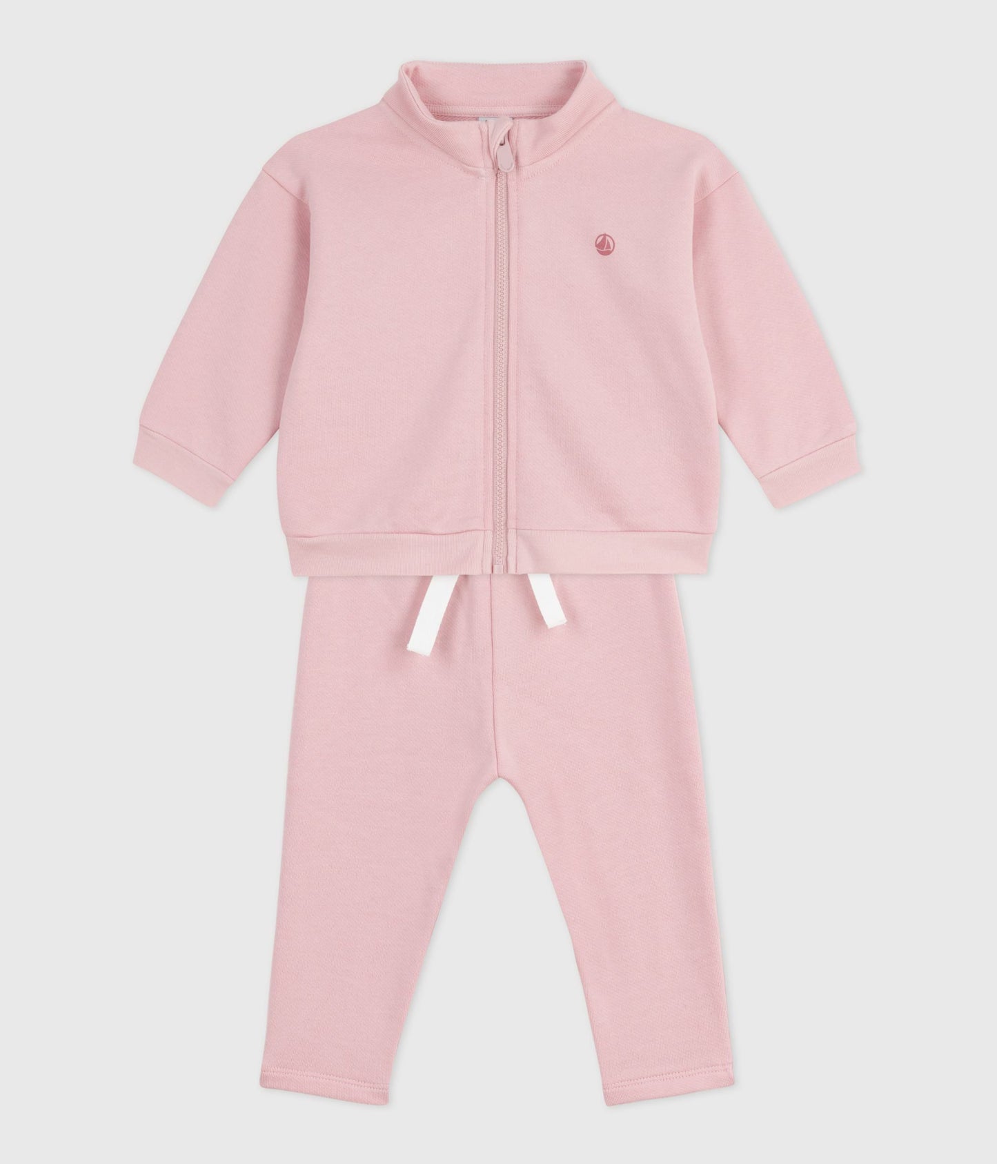 Sweatshirt sæt til baby i lyserød bomuld