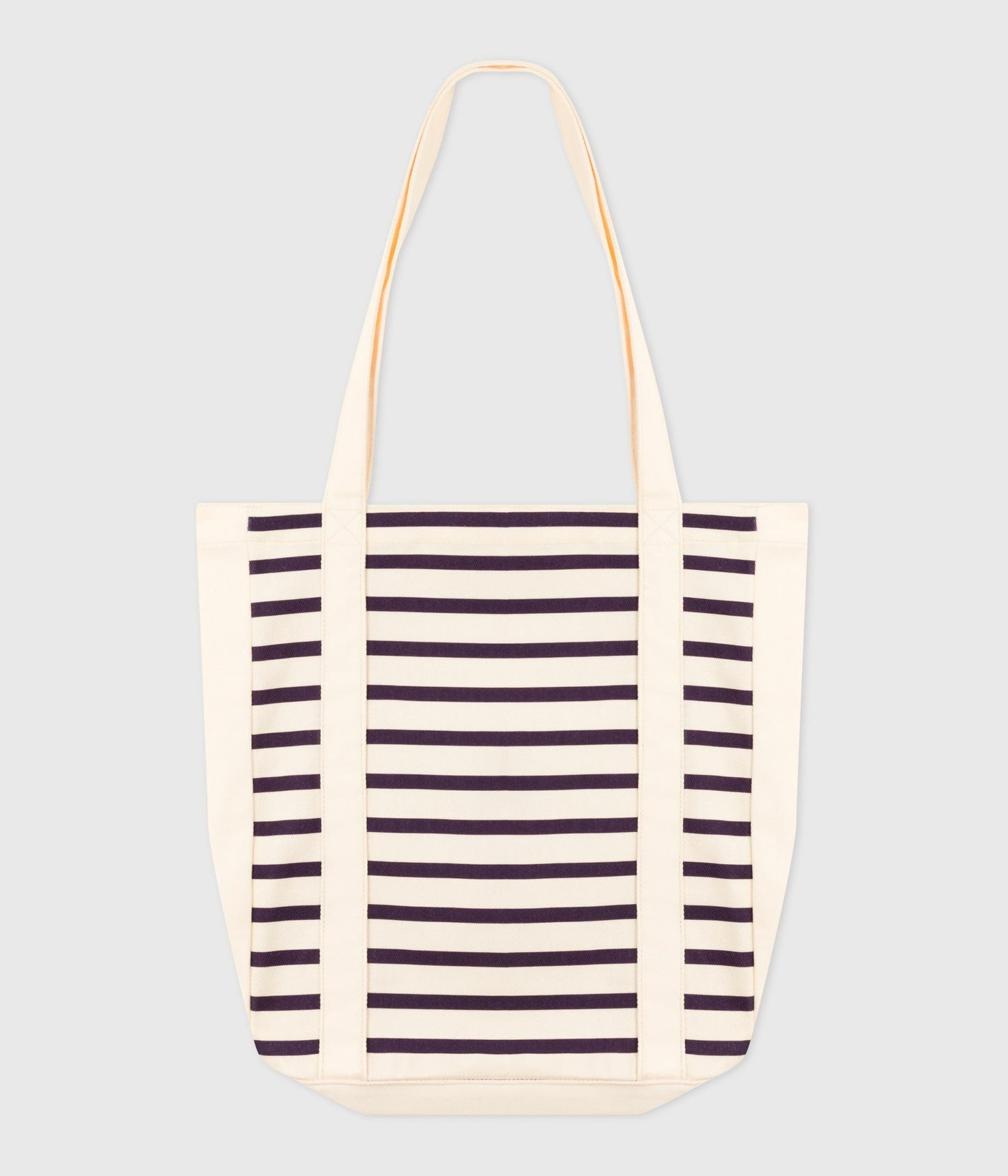 Stribet kanvas totebag