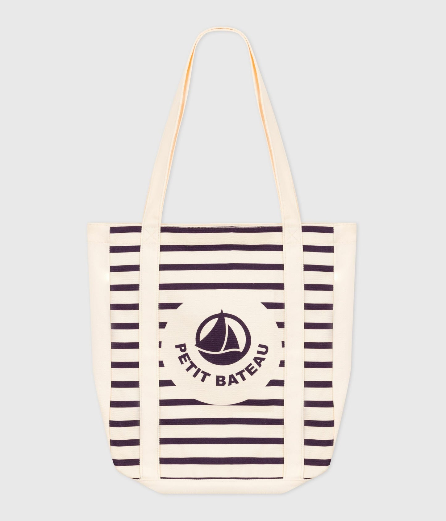 Stribet kanvas totebag