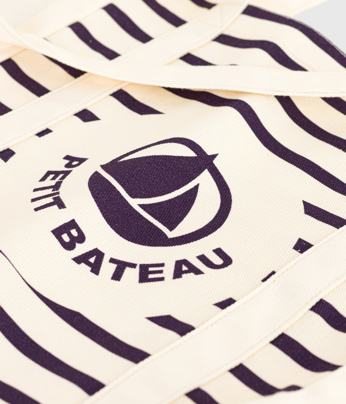 Stribet kanvas totebag
