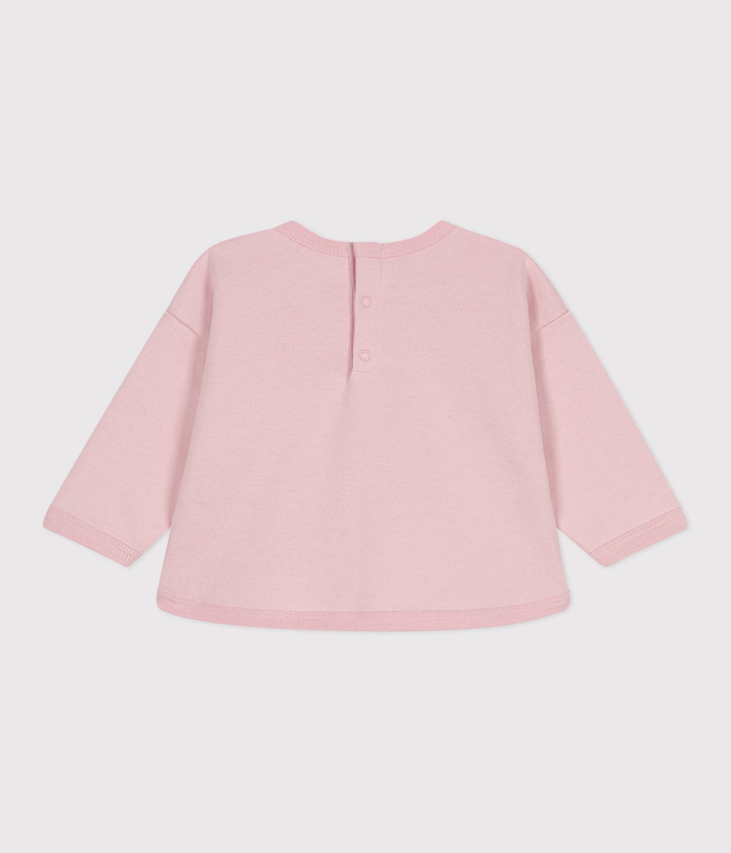 Sweatshirt i lyserød bomuld til baby med rødt tryk