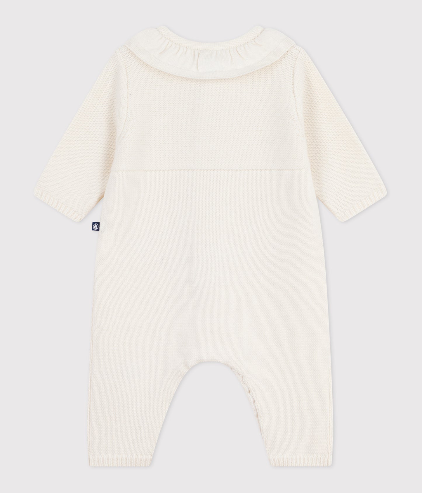 Strikket heldragt til baby med P'tit Cæur brodering