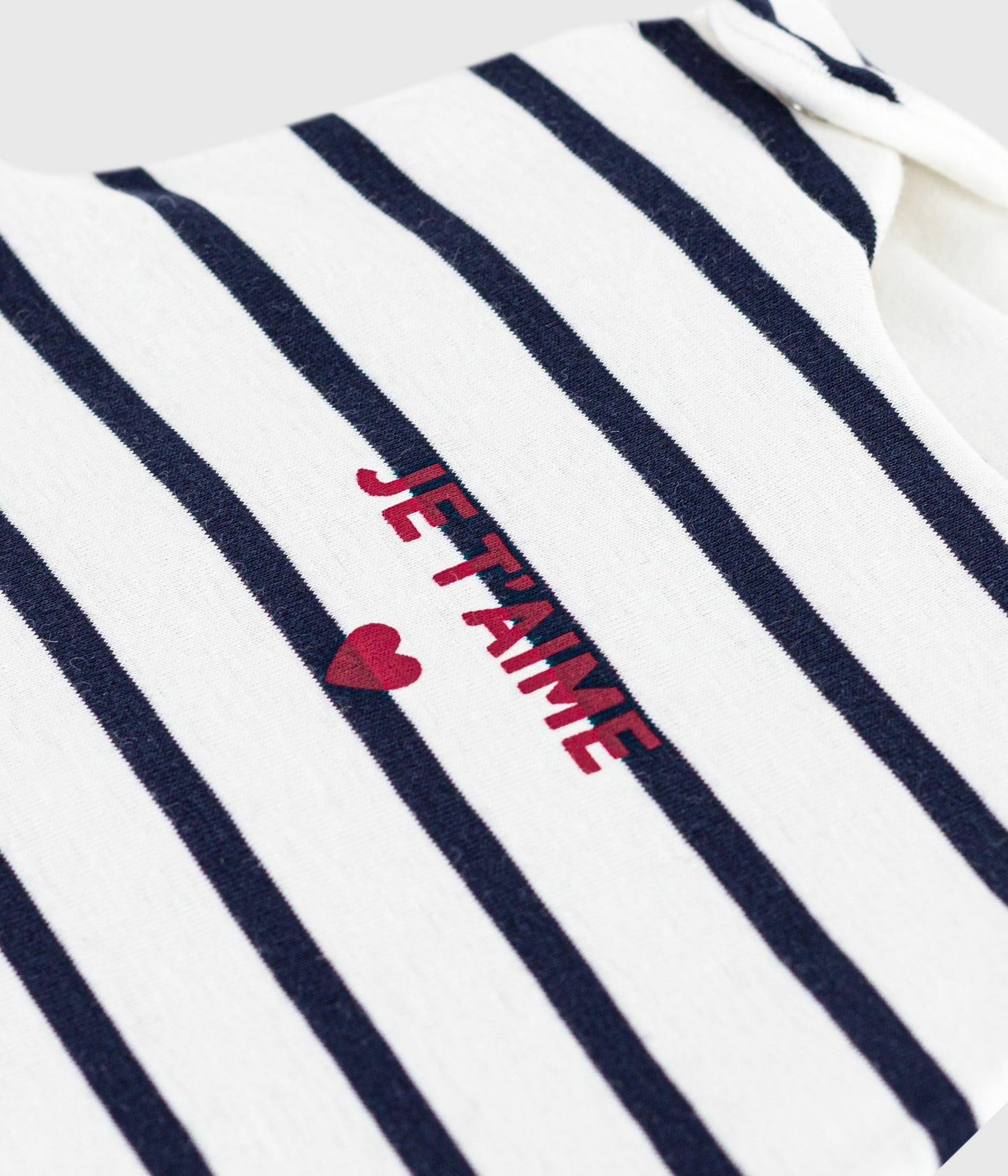 Babysovepose med striber "Je t'aime"