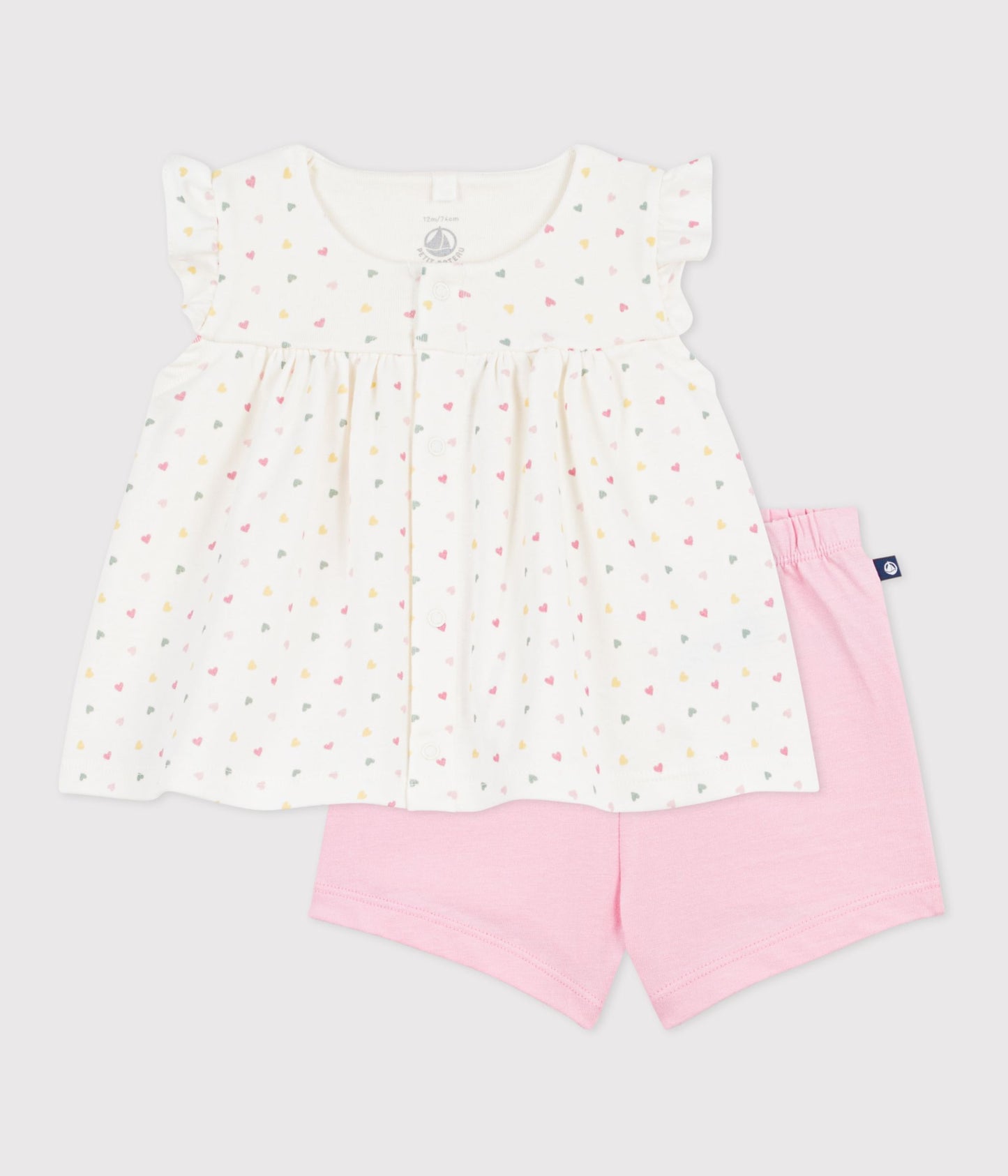2-delt sæt til baby med shorts og top - Lyserød/multi