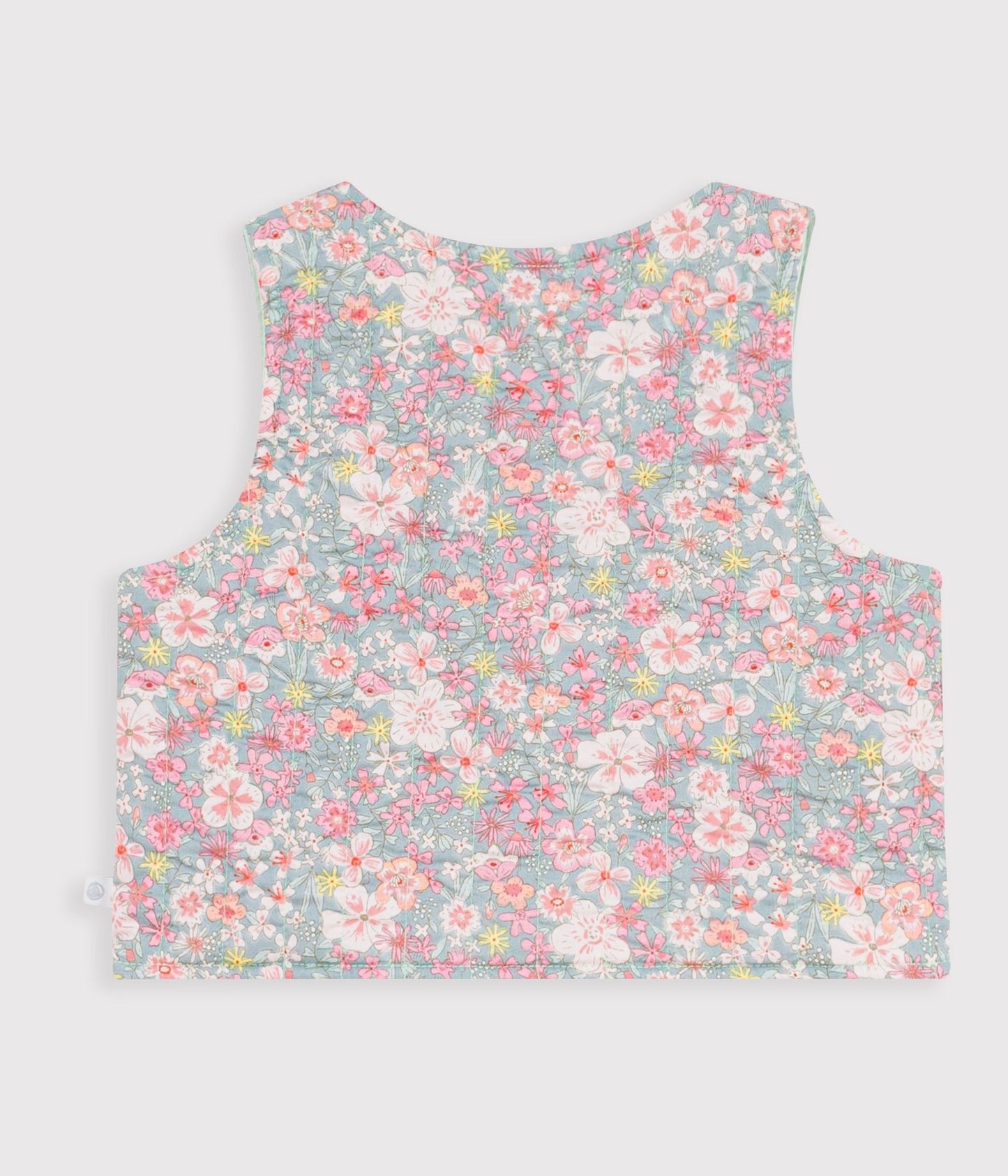 Bomuldsvest til baby med blomsterprint