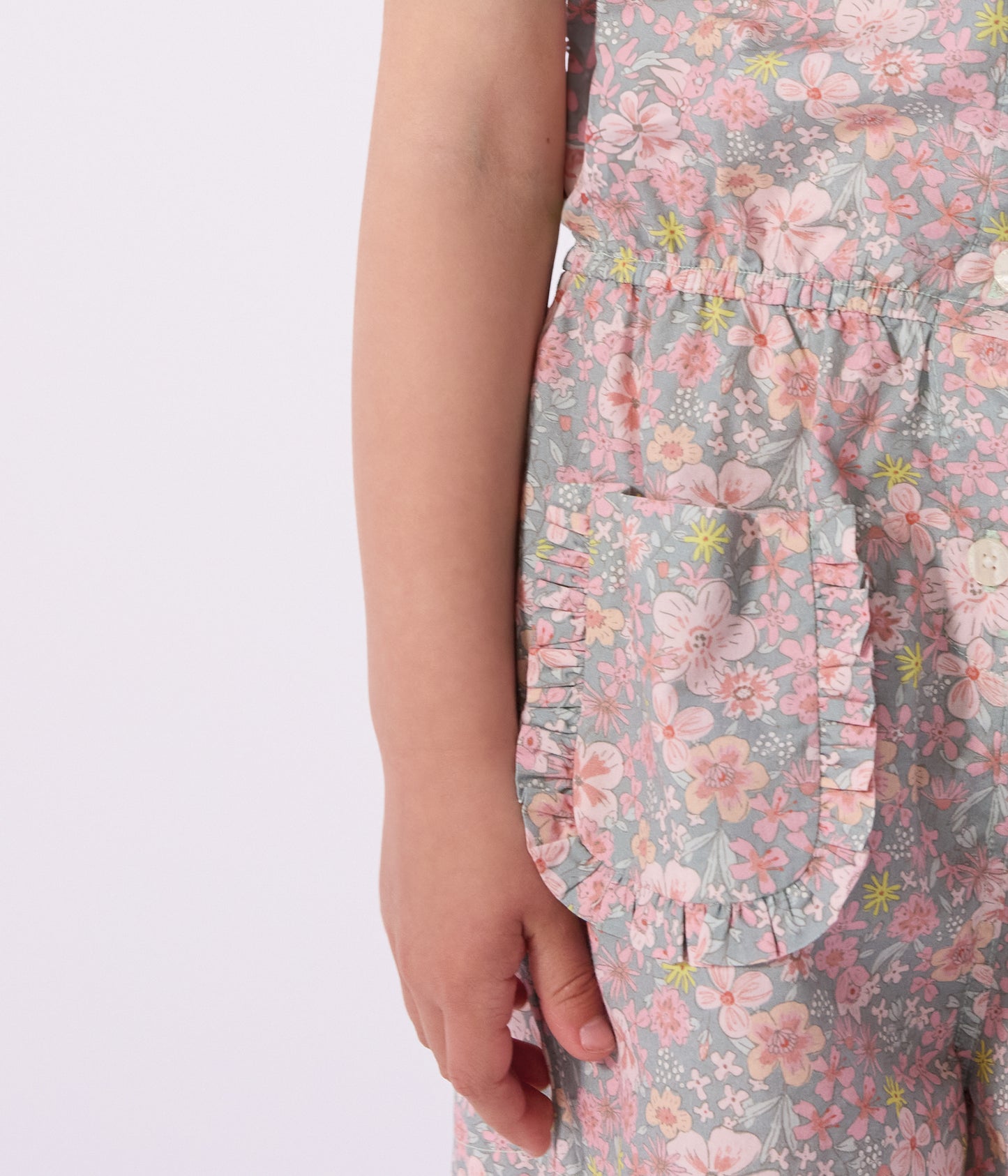 Buksedragt med blomsterprint
