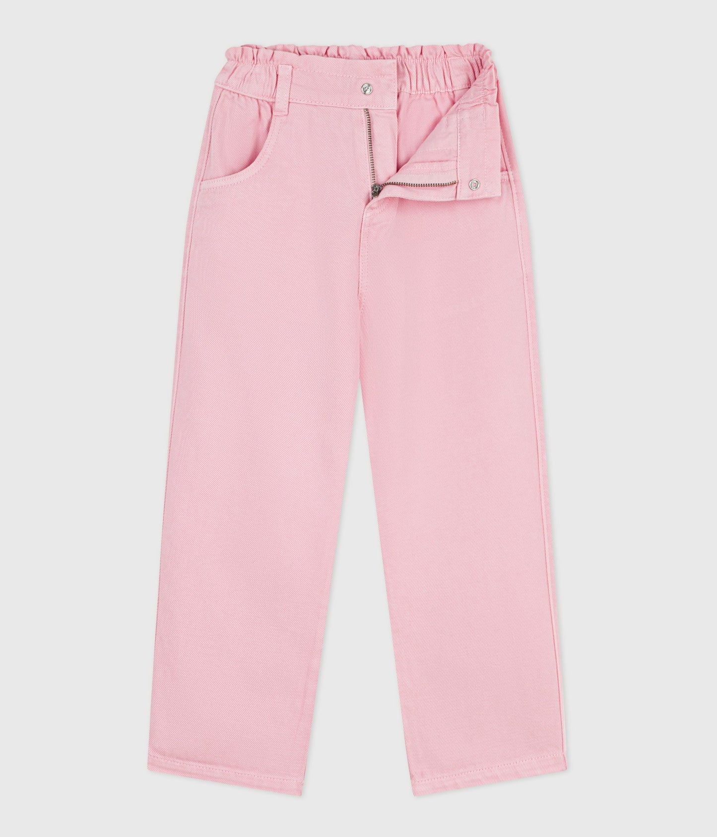 Denim bomuldsbukser med elastik - Lyserød/Marquise
