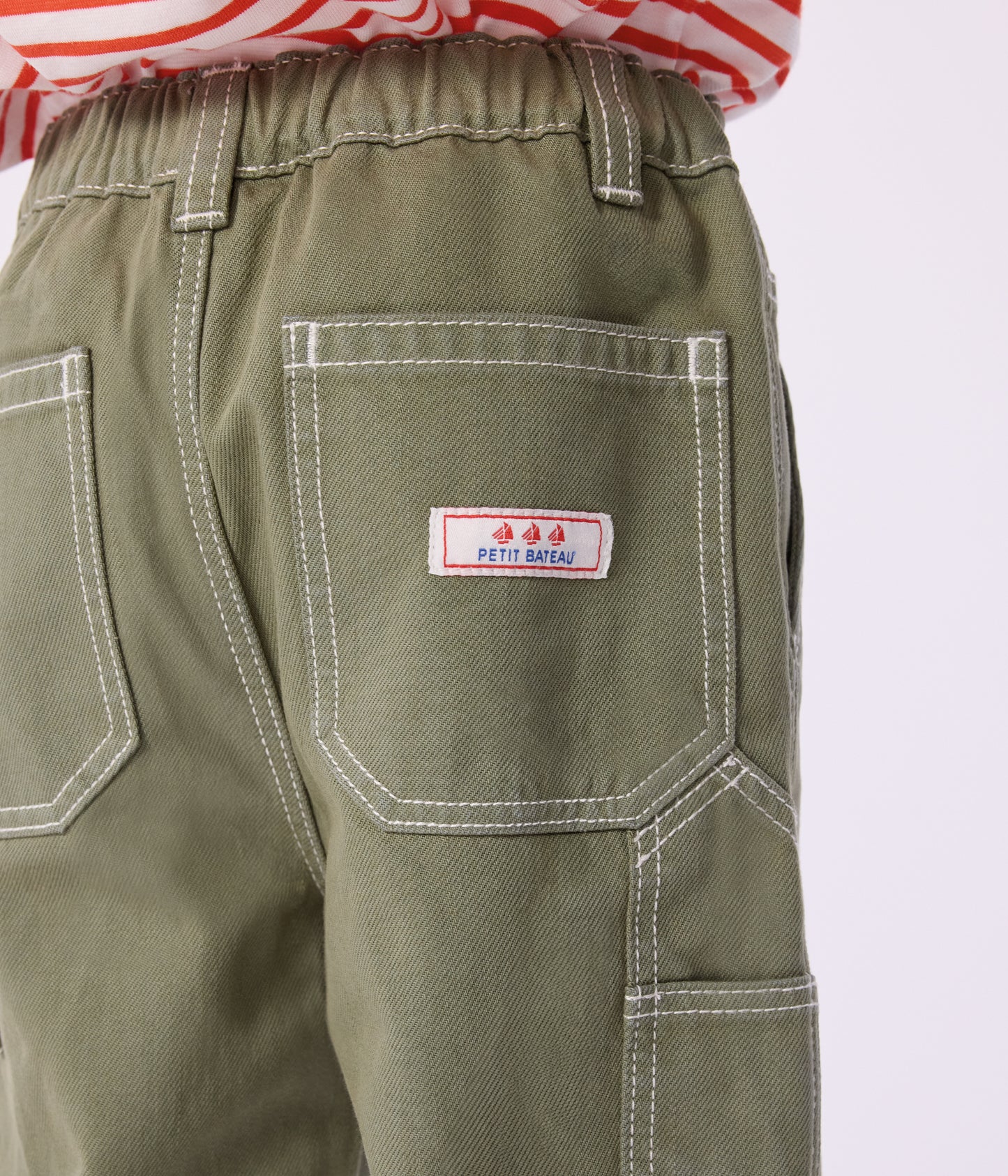 Cargo denimbukser til børn - Olivengrøn