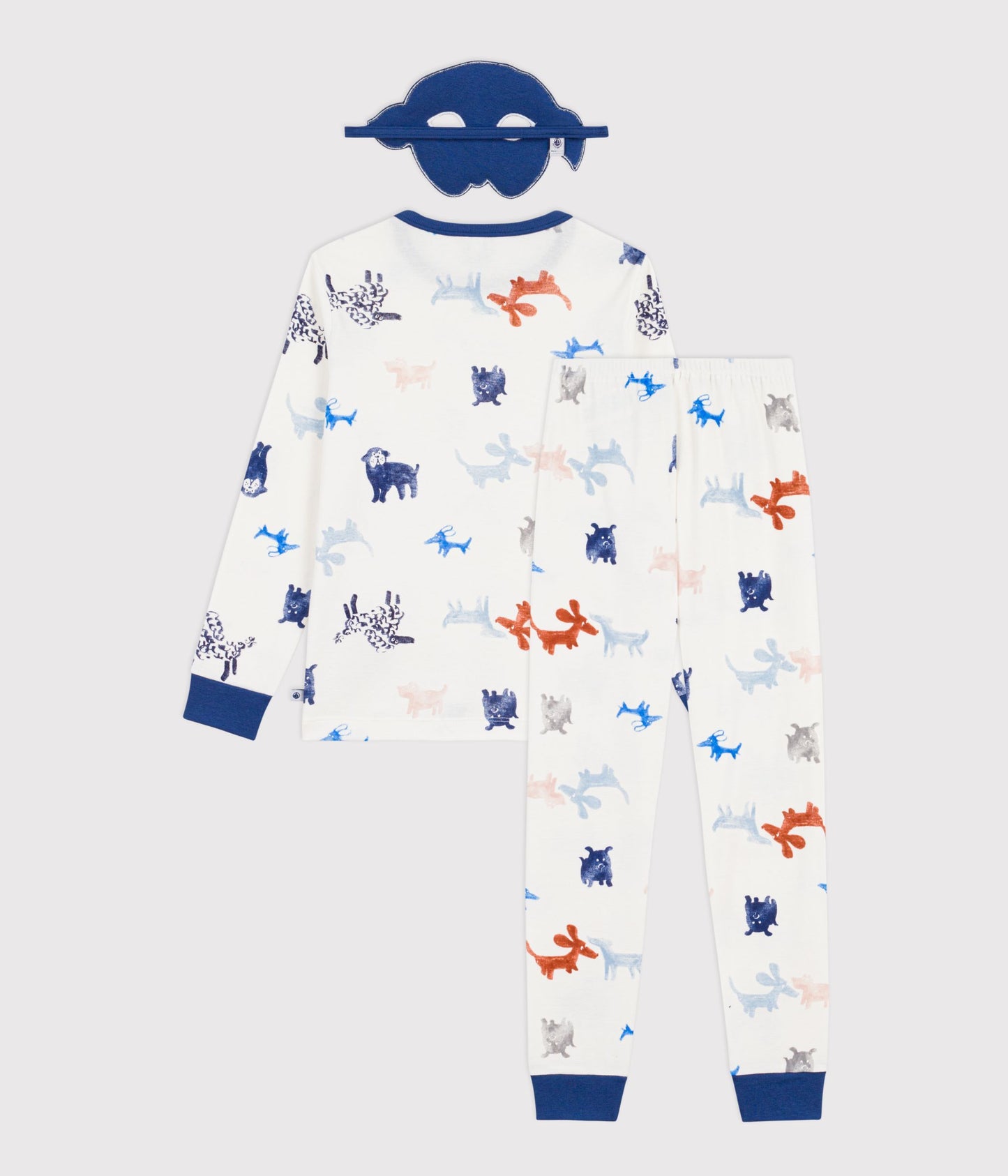 Langærmet pyjamas med hunde og maske