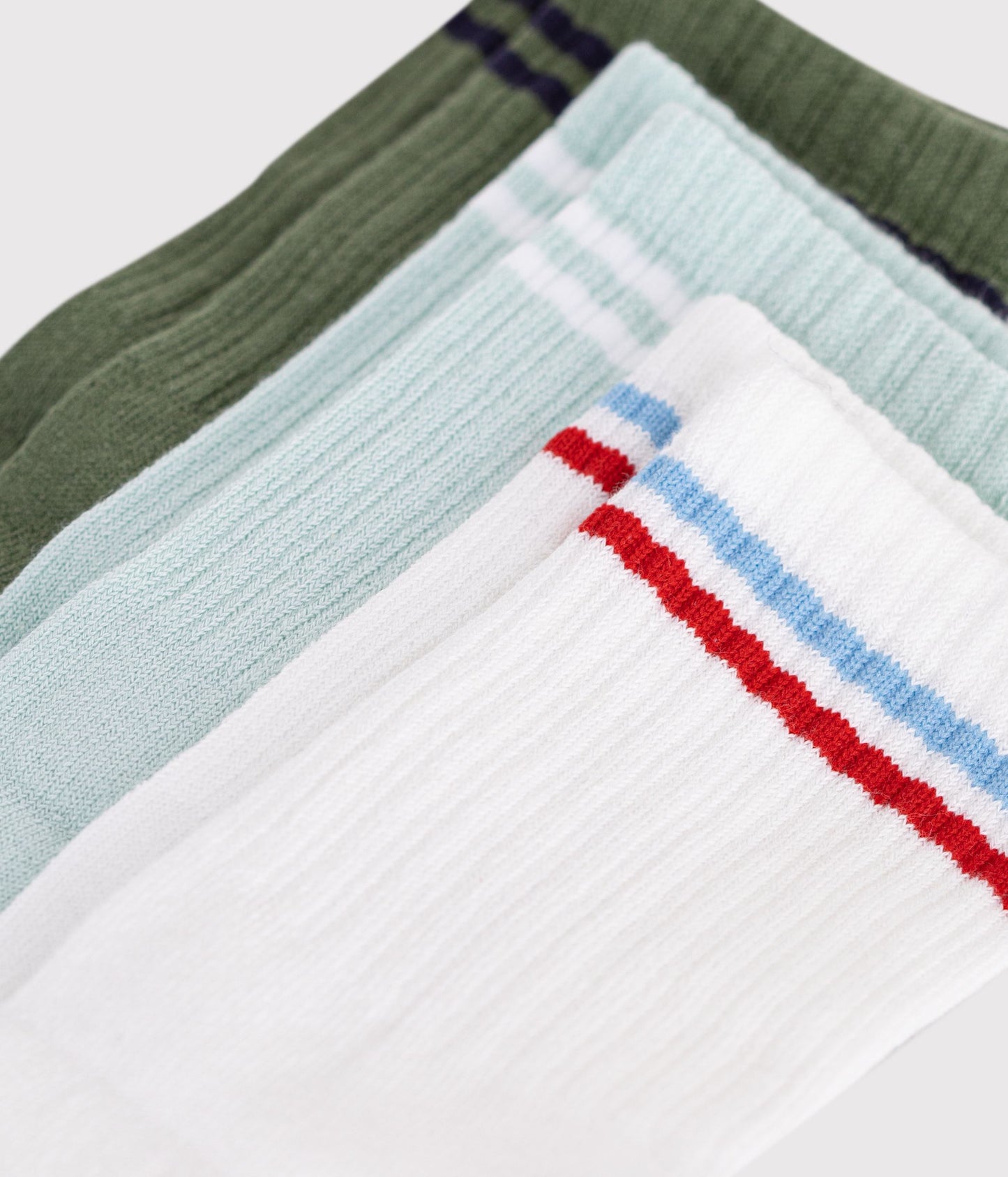 3-pak tennisstrømper - Mintgrøn/Olivengrøn/Hvid