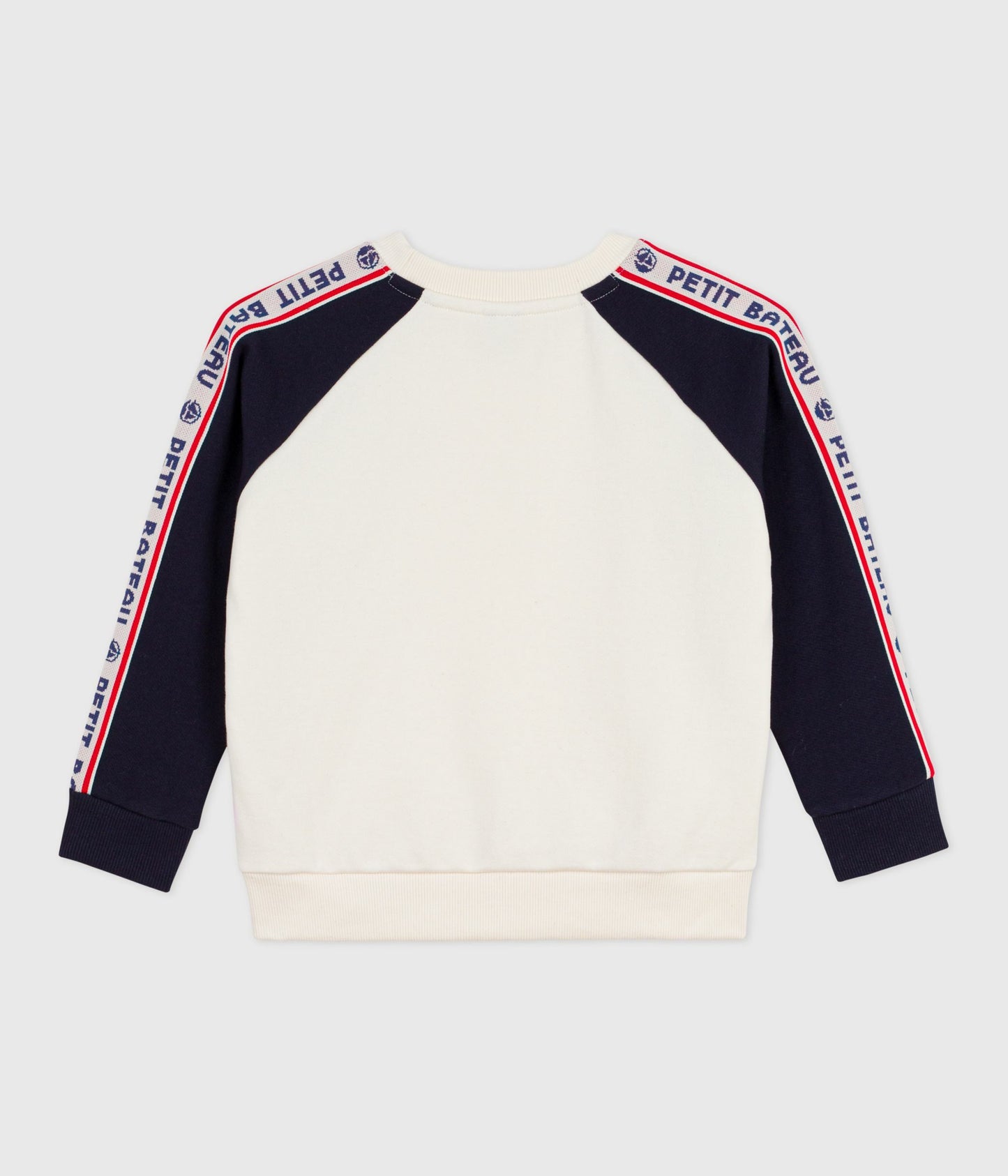 Sweatshirt med hjerte til børn - Mørkeblå med stribe
