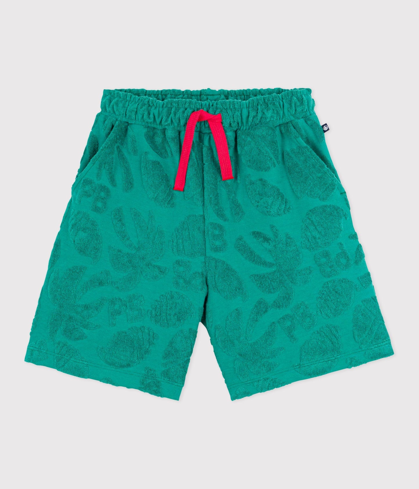 Shorts i bomuldsfrotté til drenge - Greeny grøn