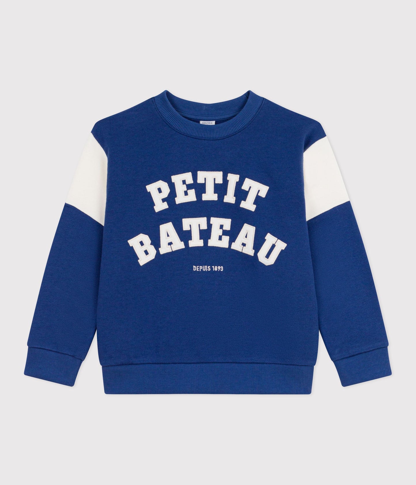 Sweatshirt til børn i blå med logo