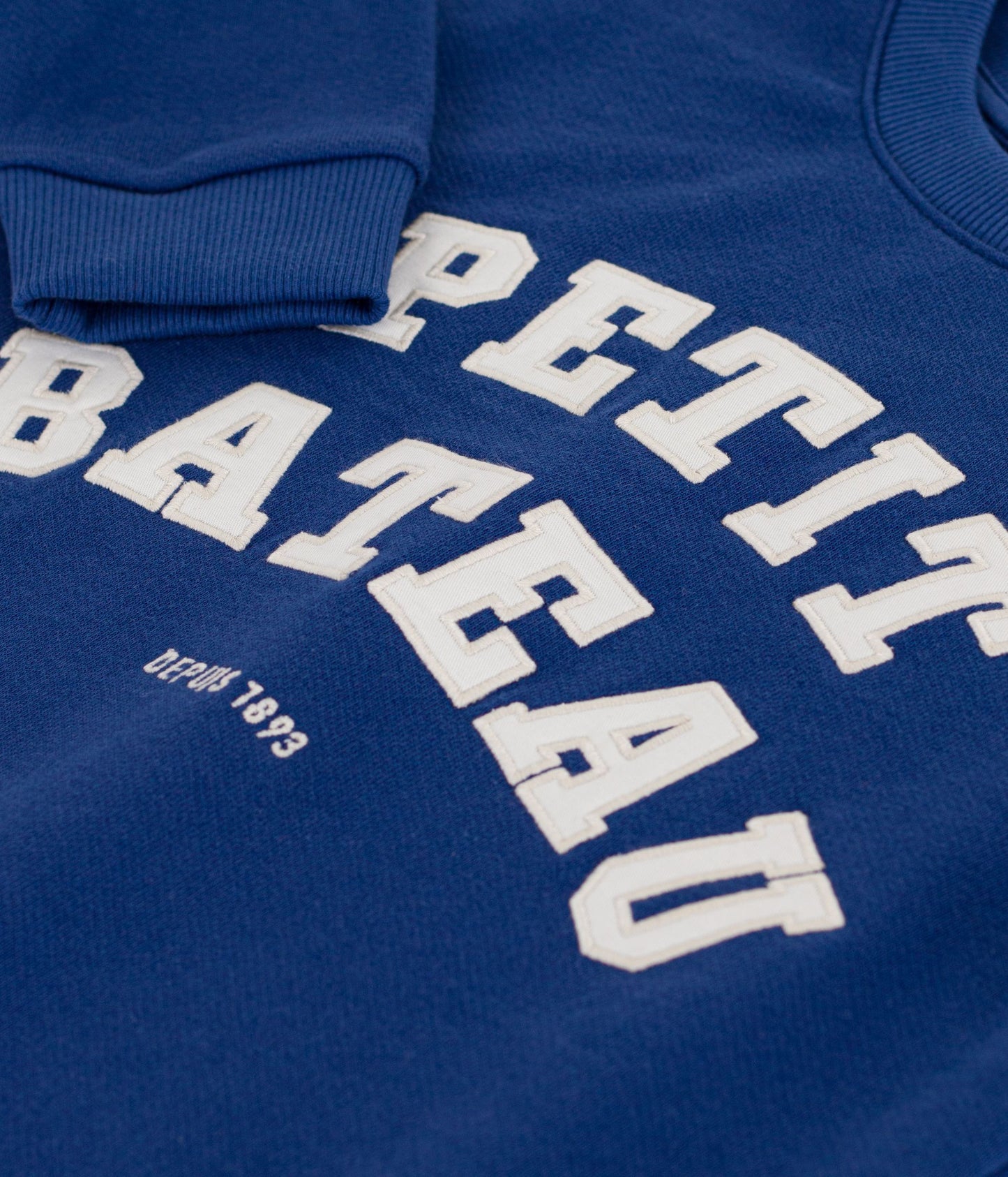 Sweatshirt til børn i blå med logo