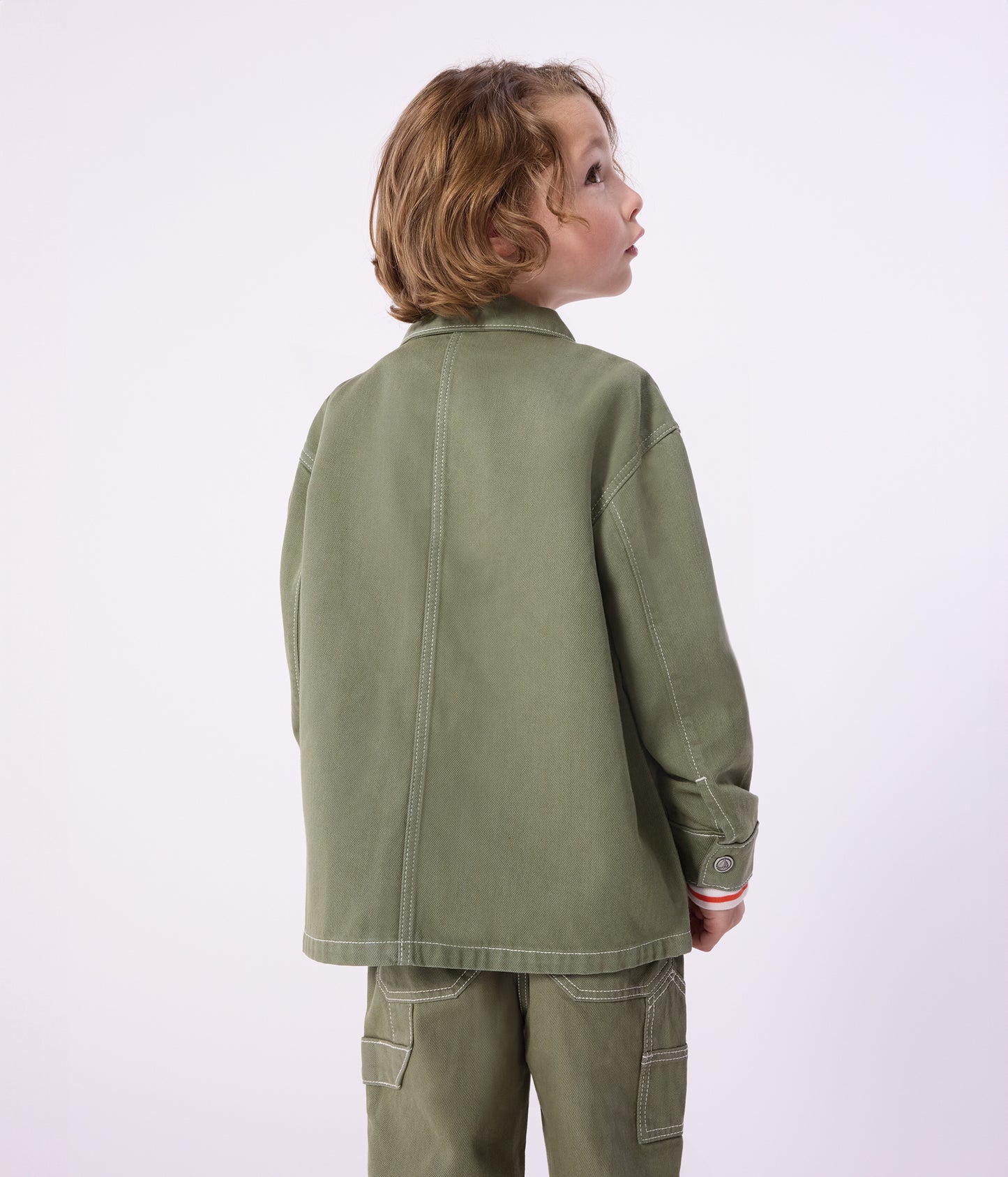Cargo denimjakke til børn - Olivengrøn