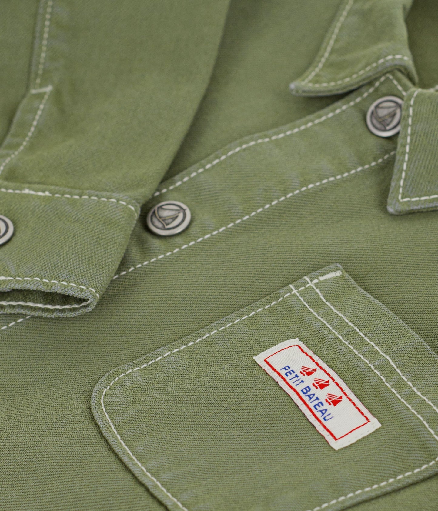 Cargo denimjakke til børn - Olivengrøn