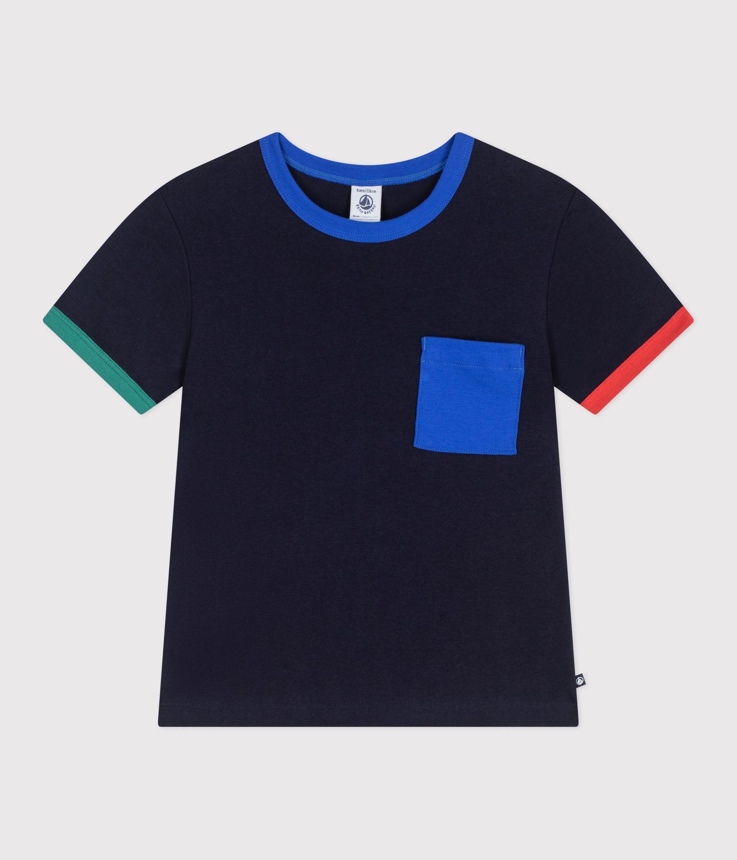 T-shirt med farvede kanter - Soir blå