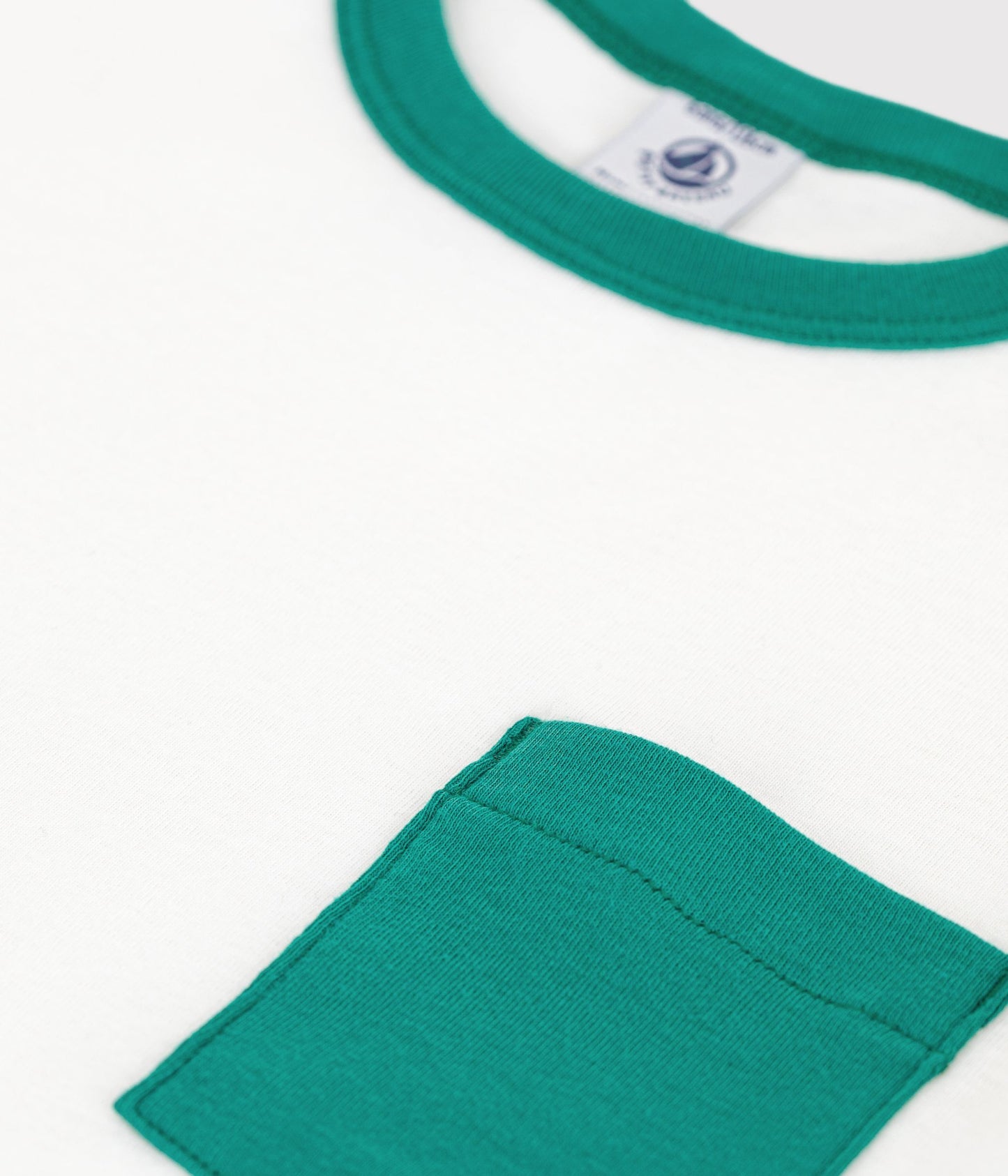 T-shirt med farvede kanter - Hvid