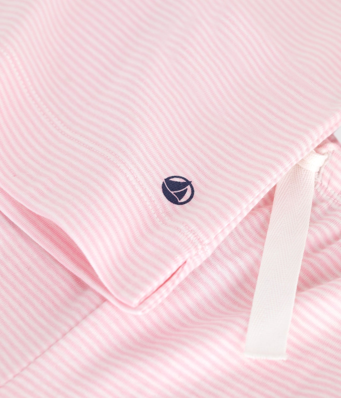 Pyjamas i bomuld til piger med korte ærmer og brede bukseben - Sart lyserød