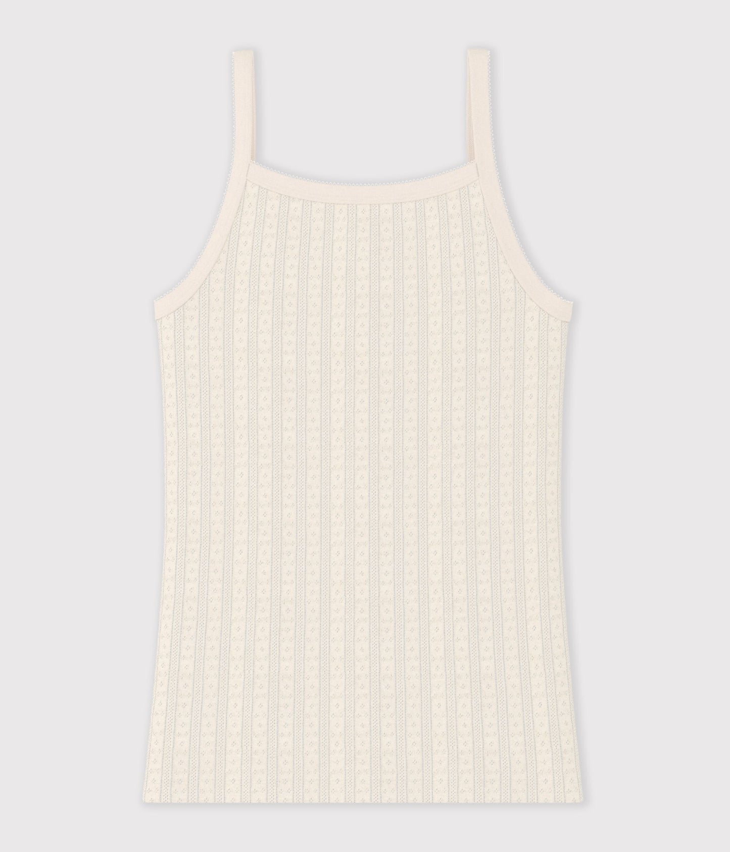 Pointelle stroptop til kvinder - Milk