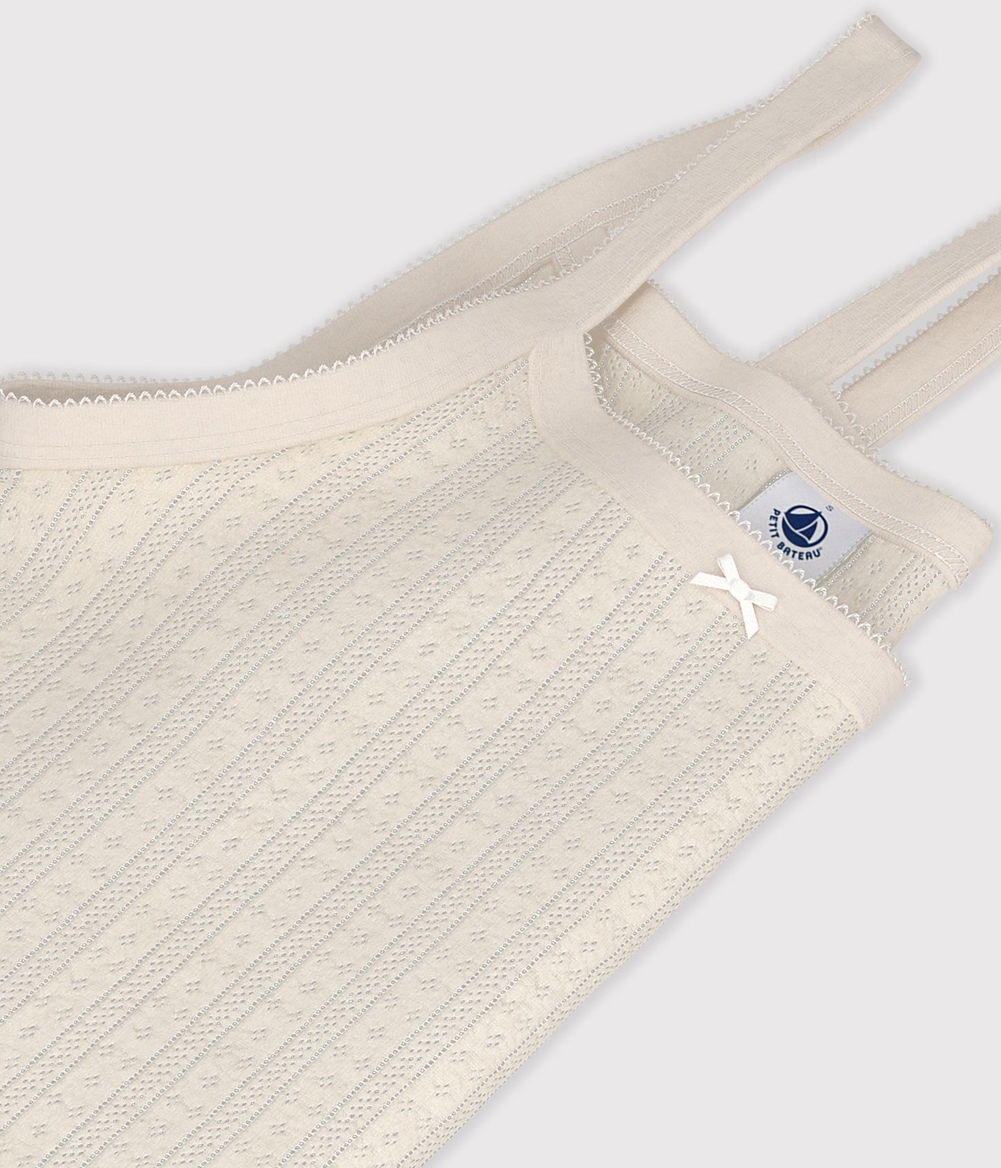 Pointelle stroptop til kvinder - Milk