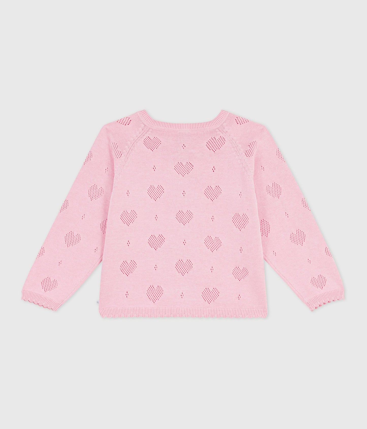 Cardigan med hjerte hulmønster - Lyserød/Marquise