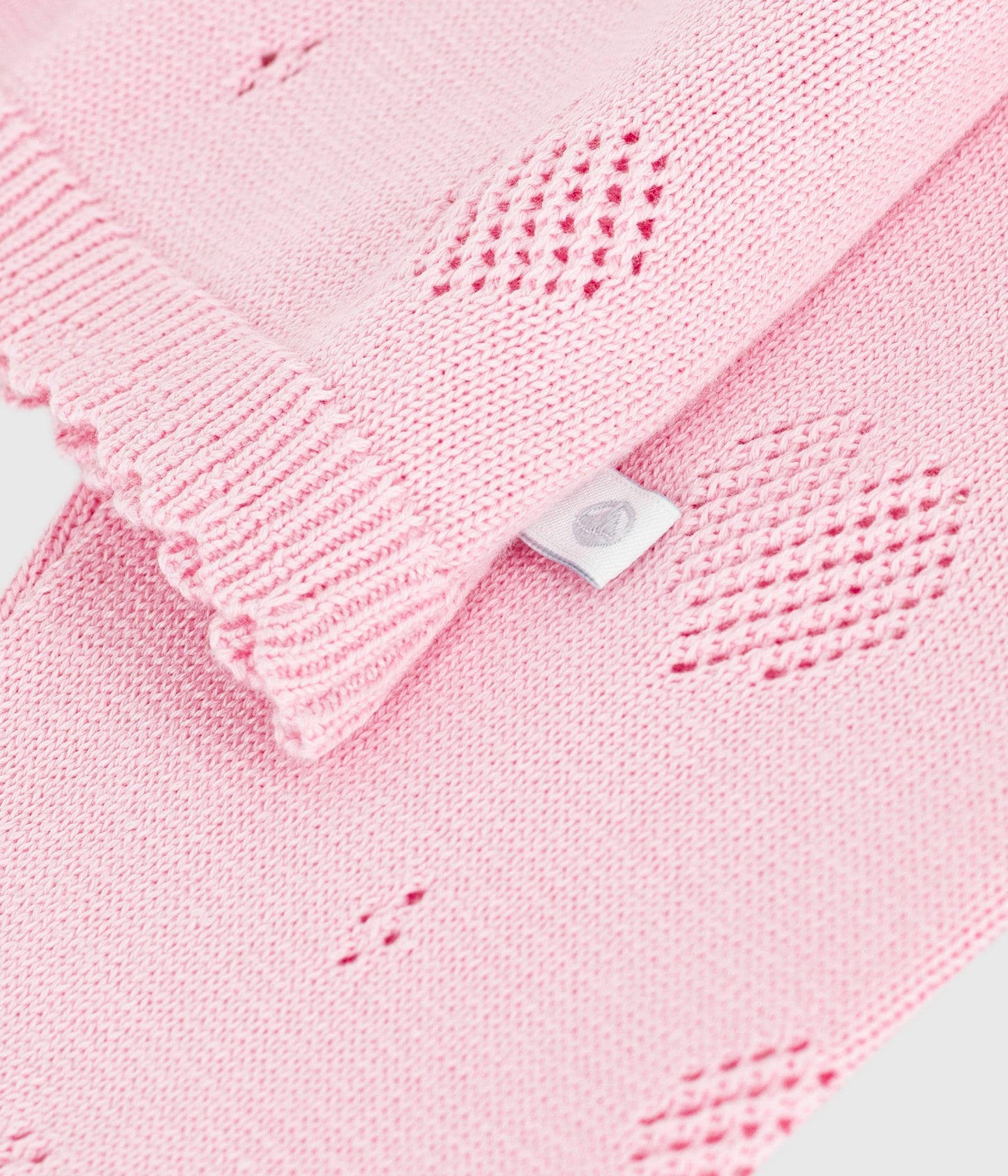 Cardigan med hjerte hulmønster - Lyserød/Marquise