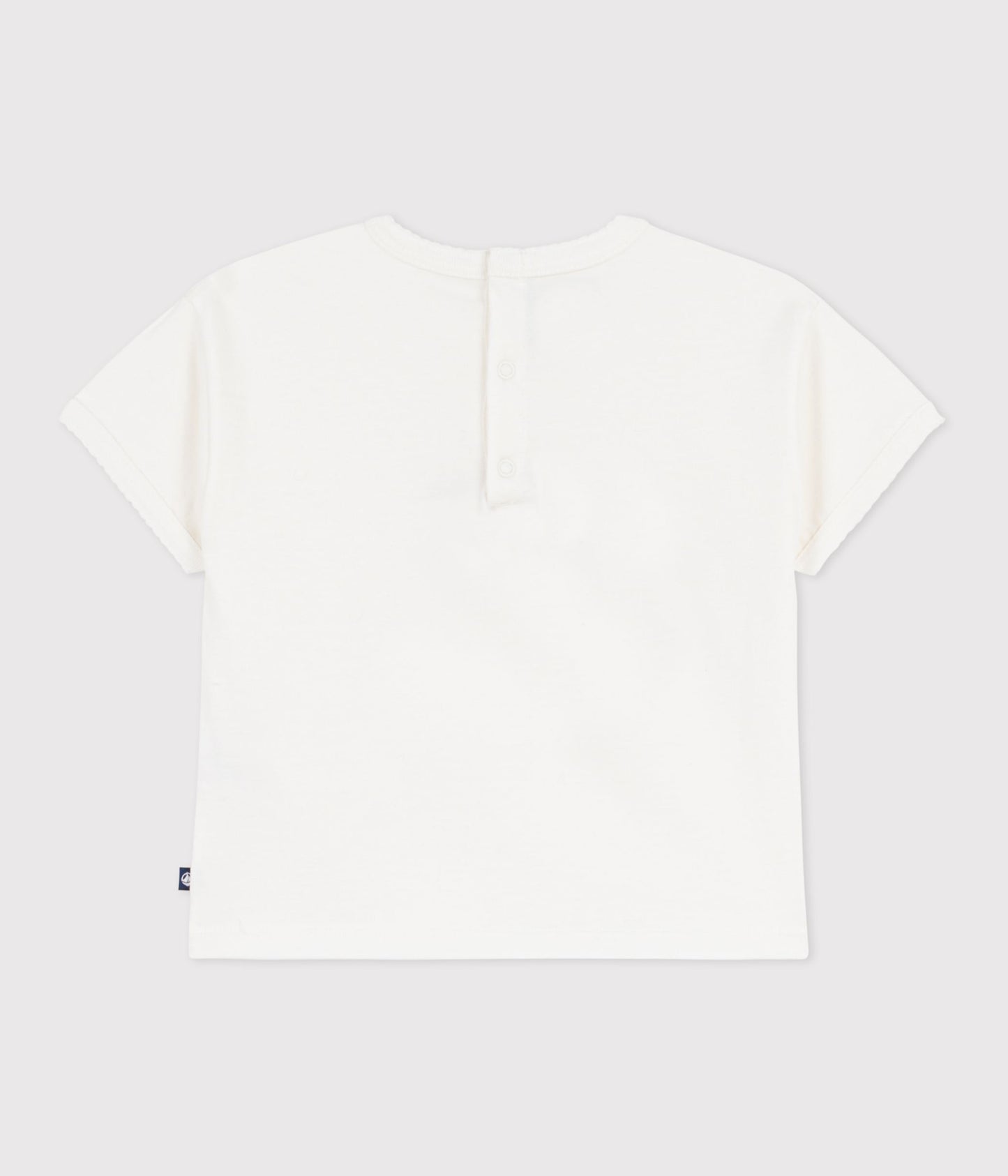 T-shirt til baby med jordbær tryk - hvid