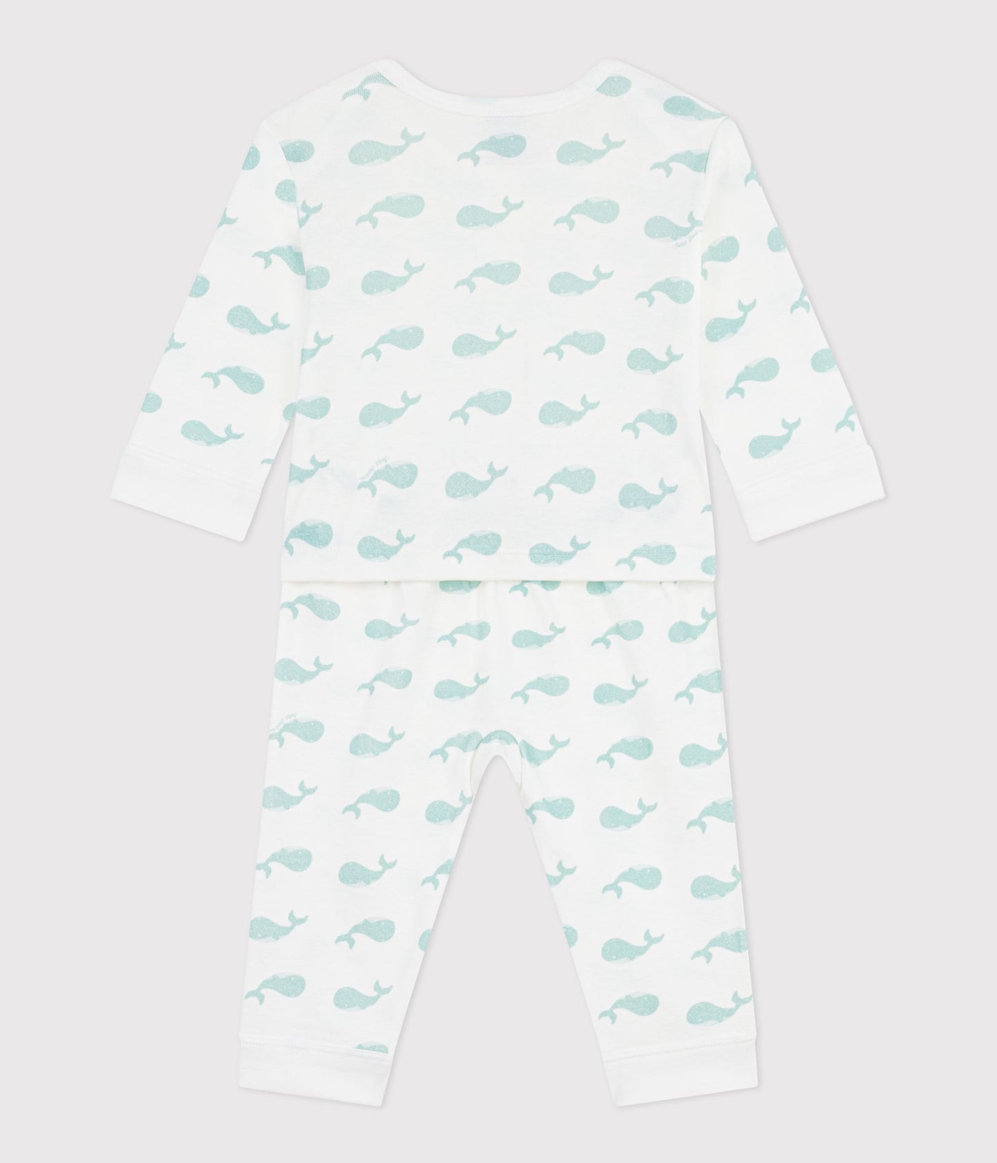 Pyjamas uden fødder med hvalprint - Mintgrøn/Spray