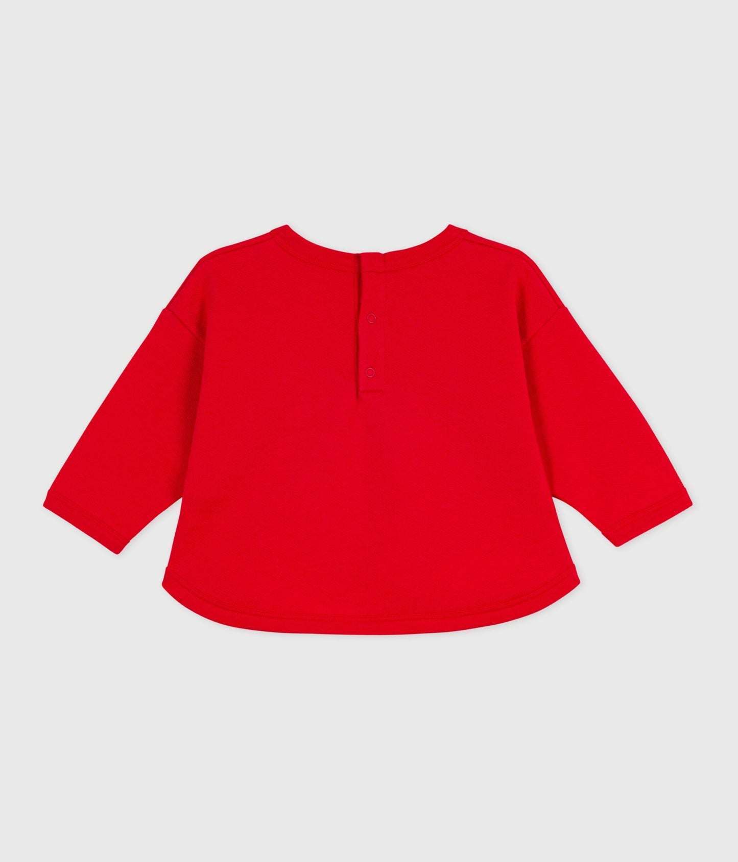 Rød bomuldssweatshirt til baby