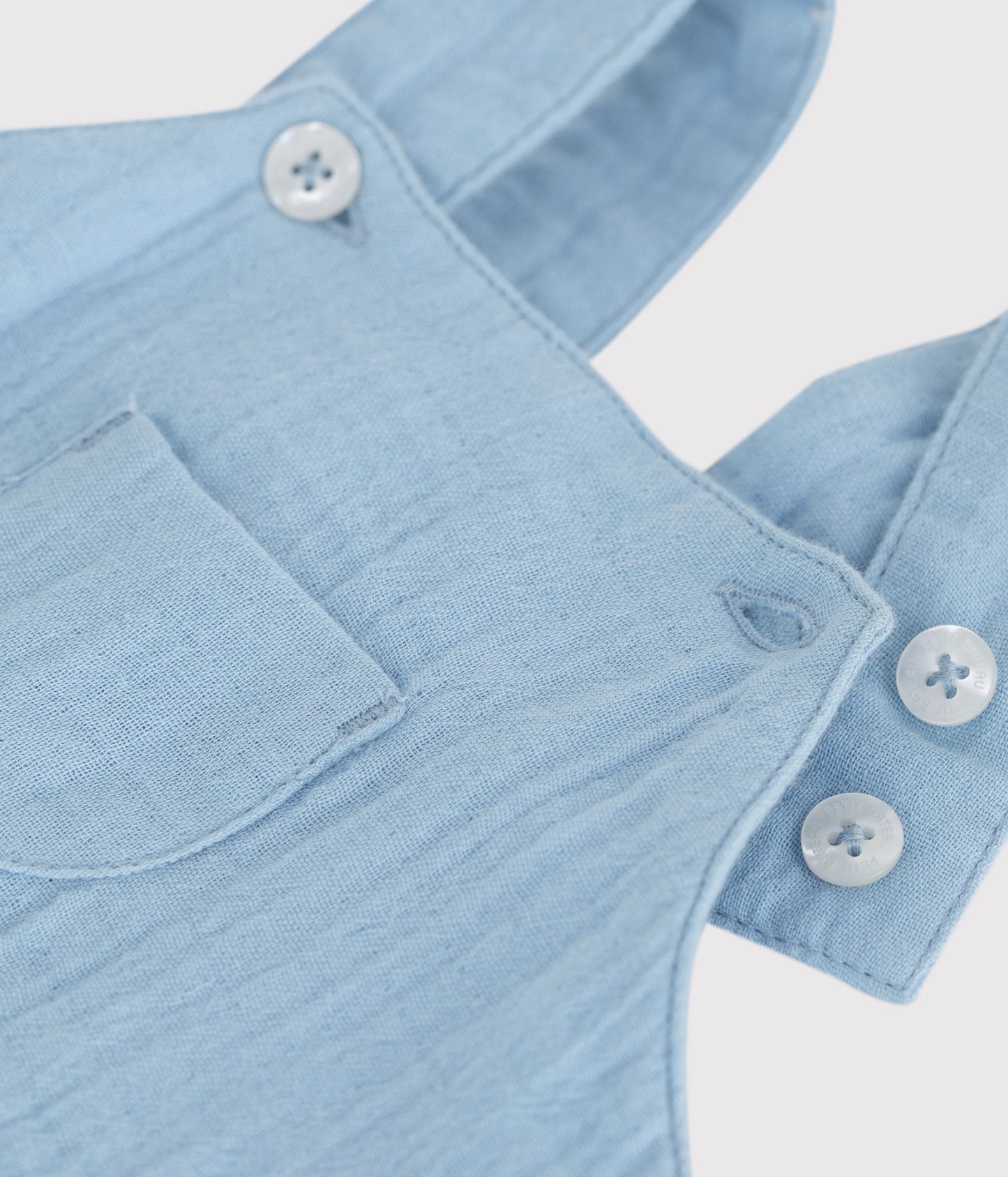 Overalls i bomuld med korte ben - Blå/Flo