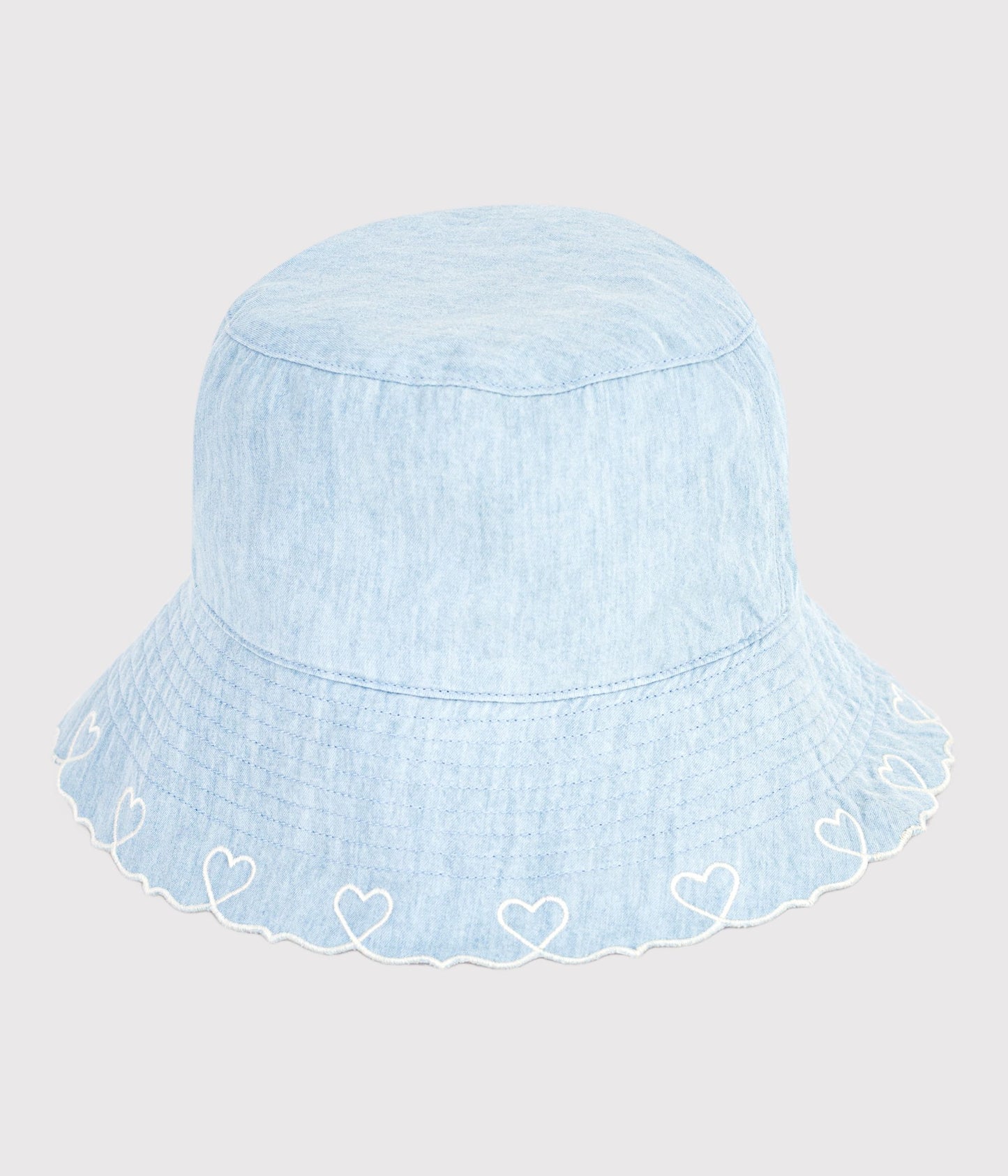 Bøllehat i chambray-stof - Bleu clair