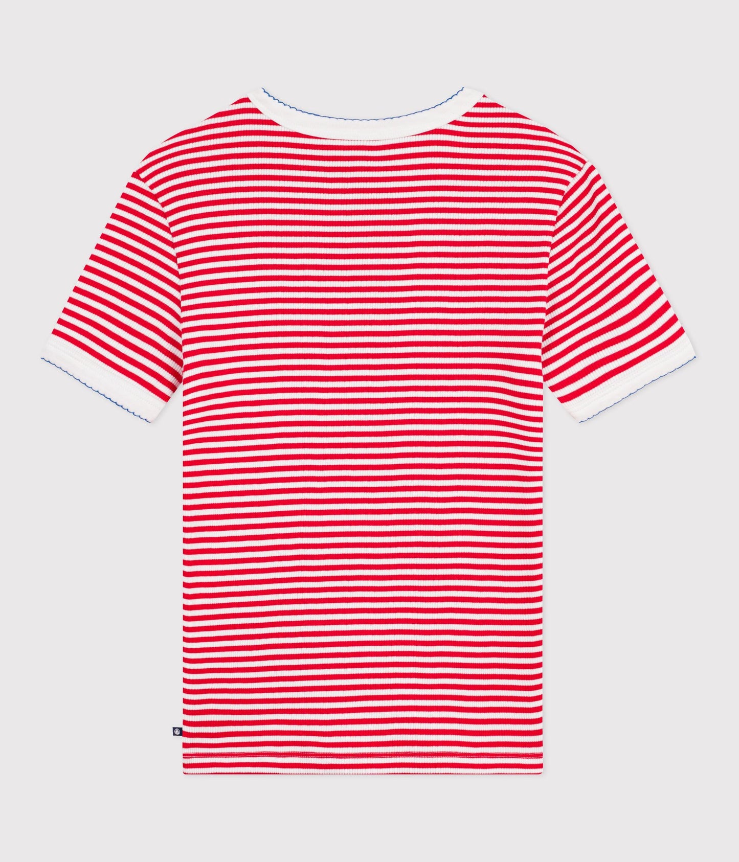 T-shirt i rib til kvinder - røde striber