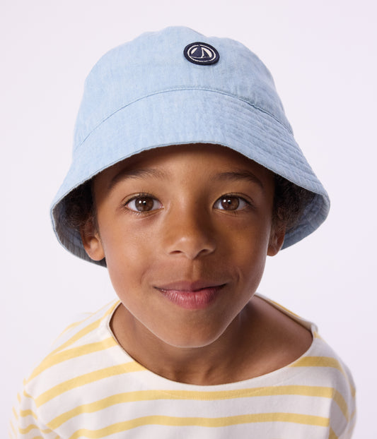 Bøllehat i denim - Bleu Clair