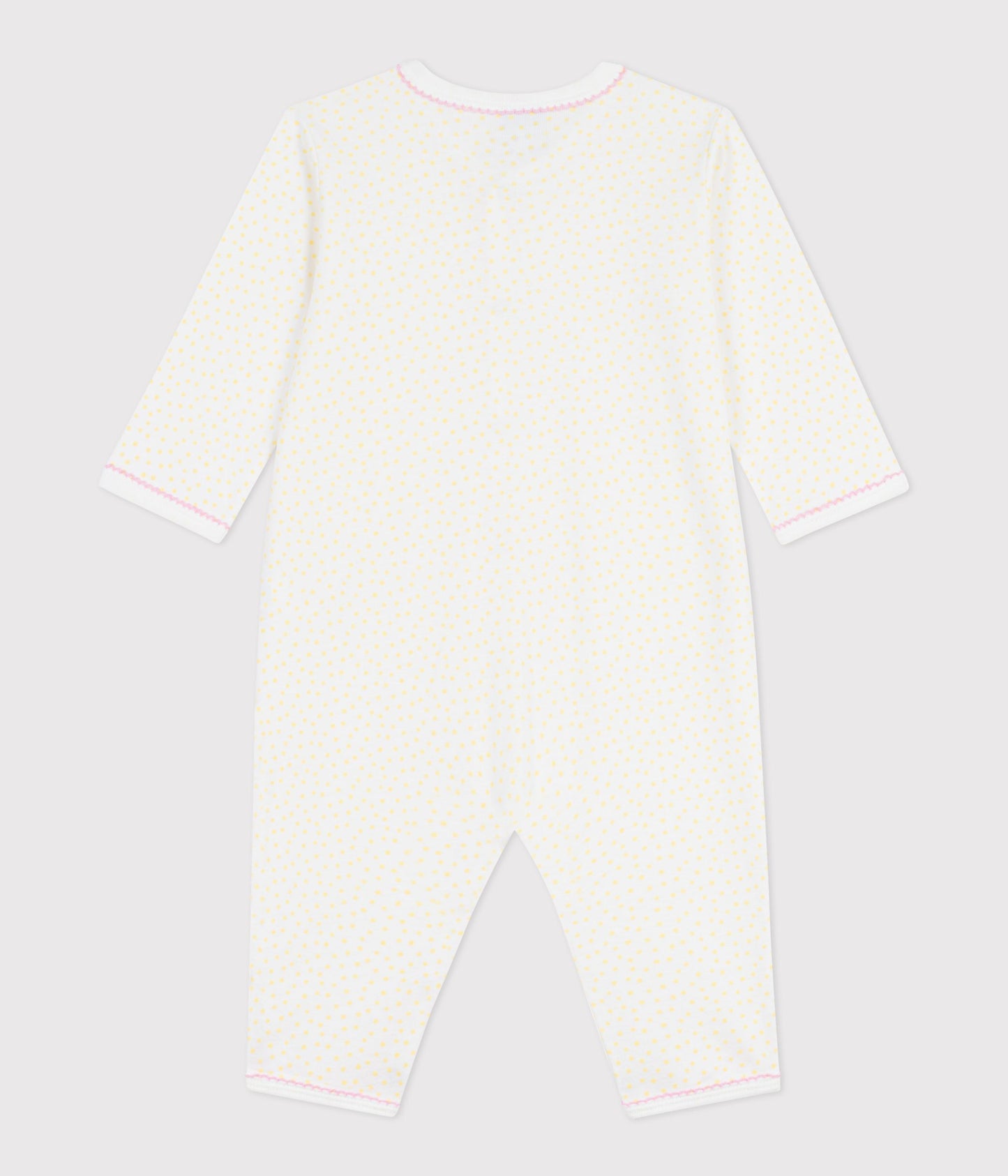Pyjamas uden fødder med gule prikker/lyserød blonde - Popcorn