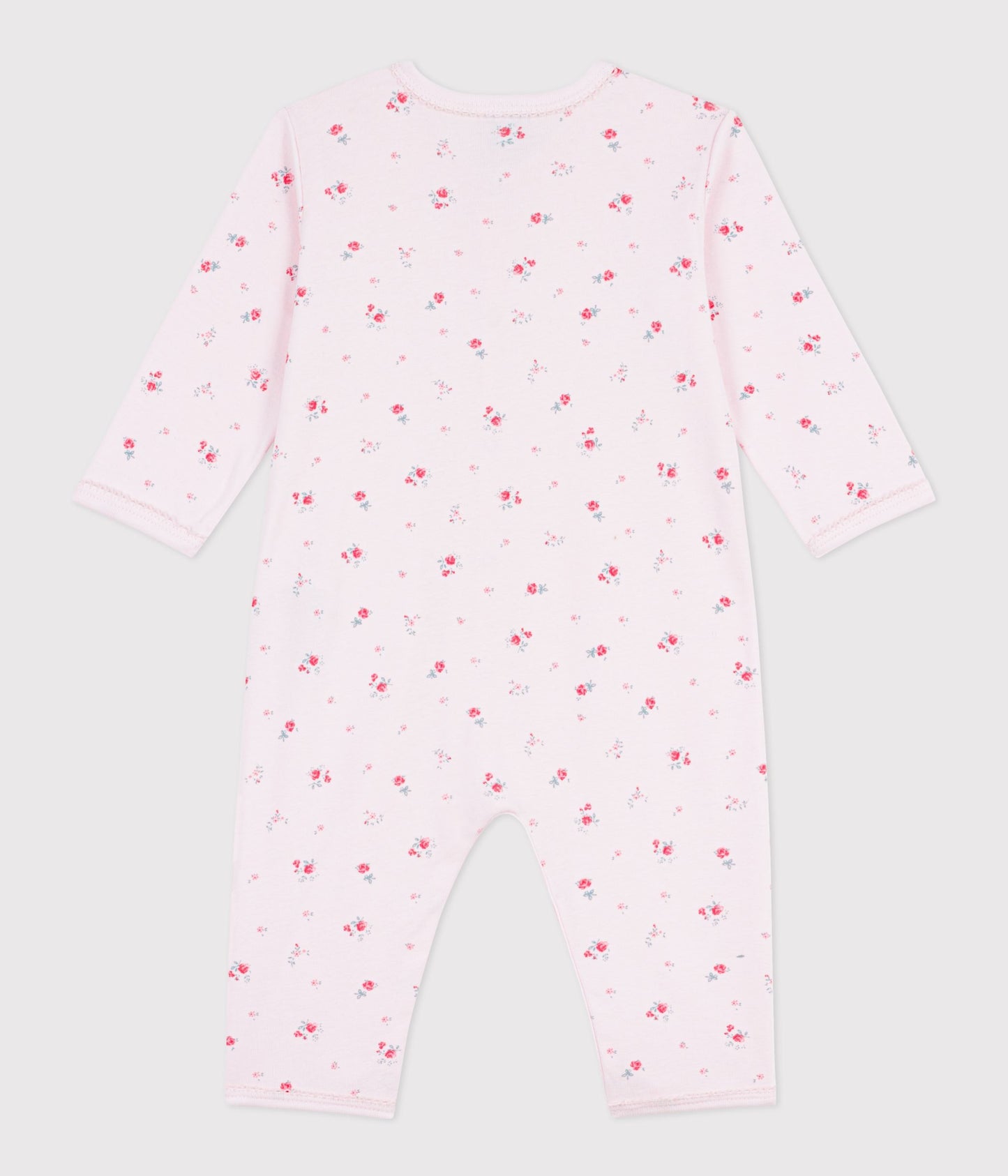 Pyjamas uden fødder - Lyserød med blomsterprint