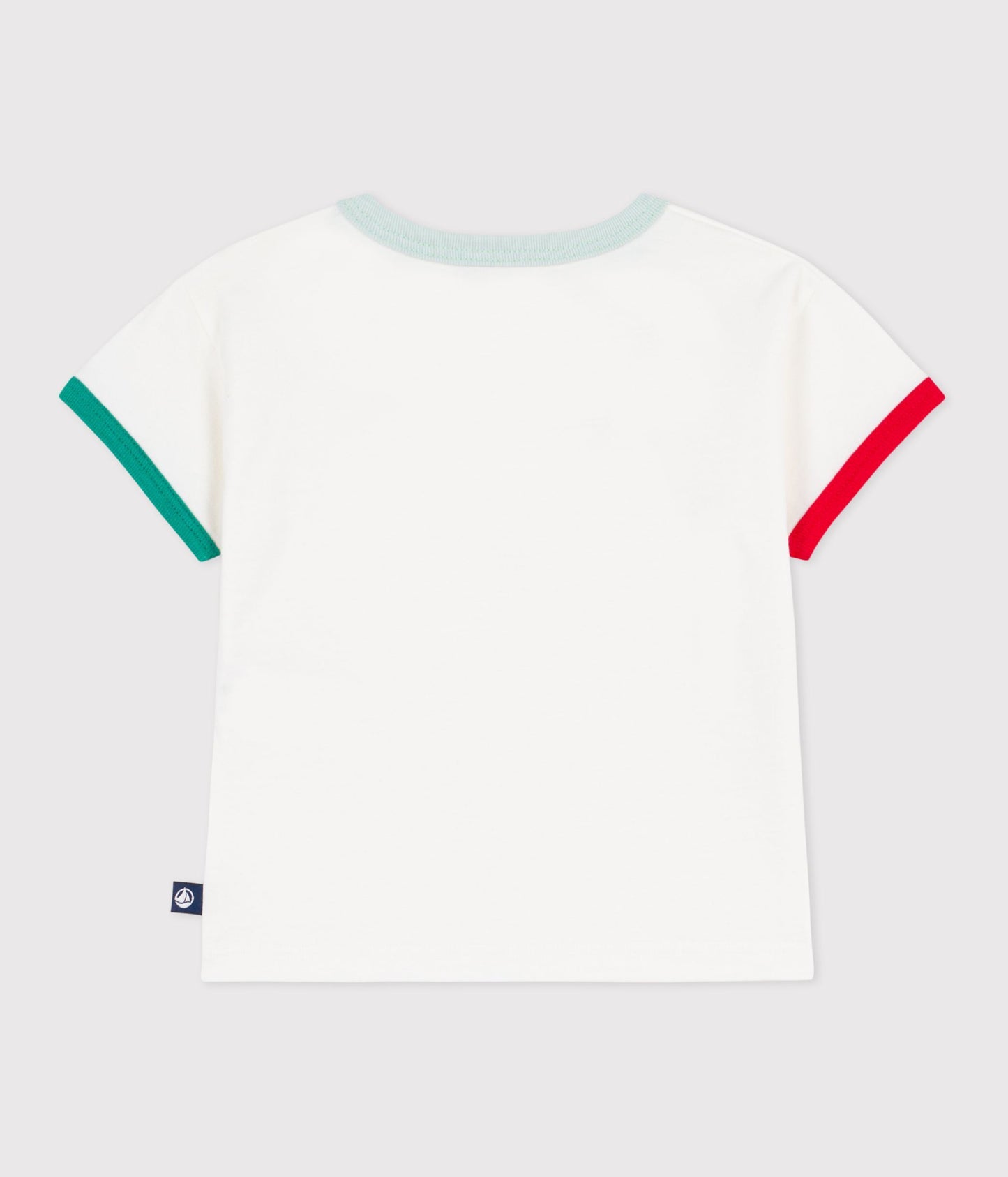 T-shirt til baby - Hvid med multitryk