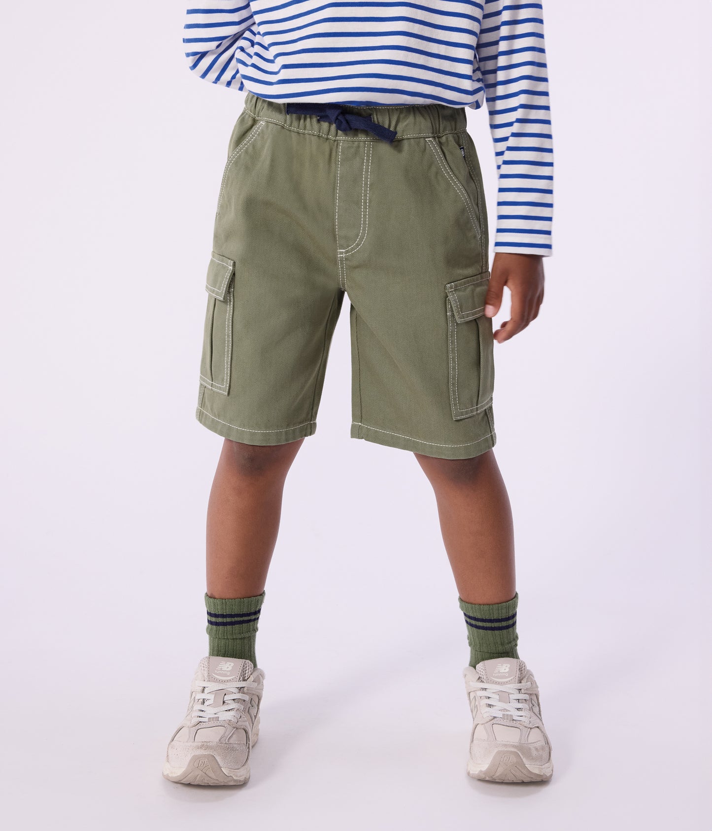 Cargoshorts til drenge - Olivengrøn