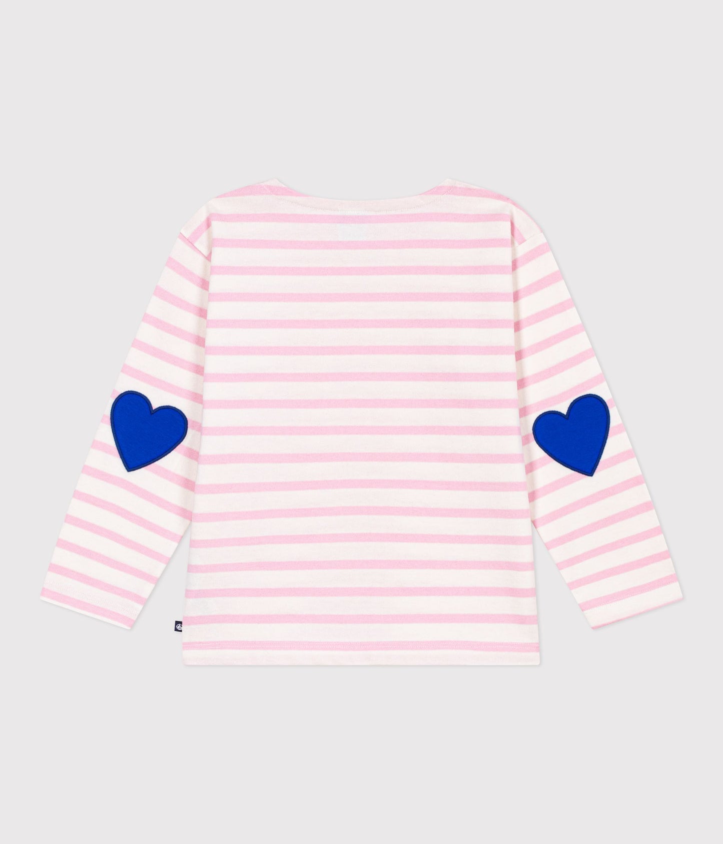 Stribet breton bomuldsbluse - Lyserøde striber